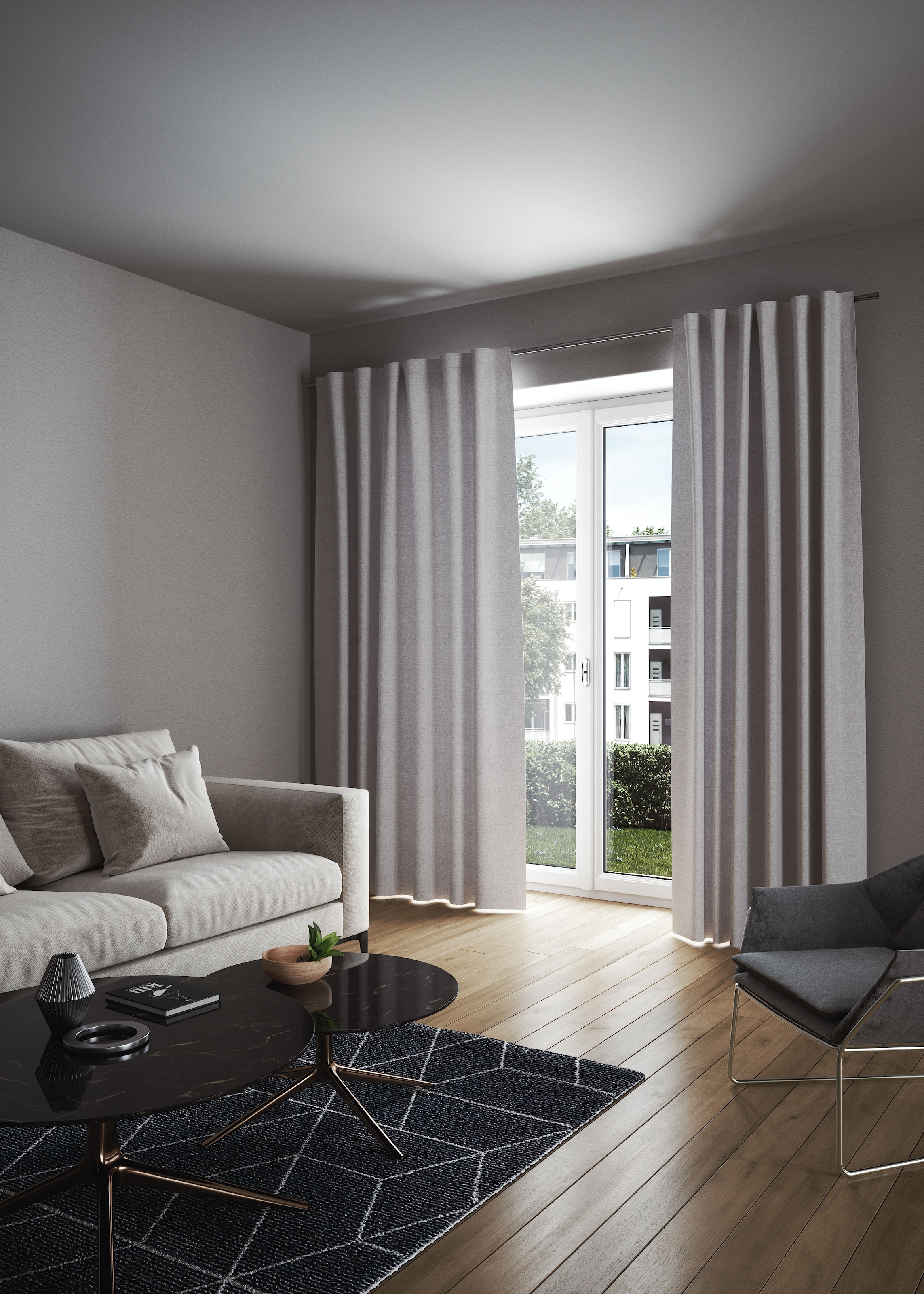 my home Vorhang »LONDON«, (1 St.), Sicht- und Lichtschutz, 135 x 235cm,Melange-Optik