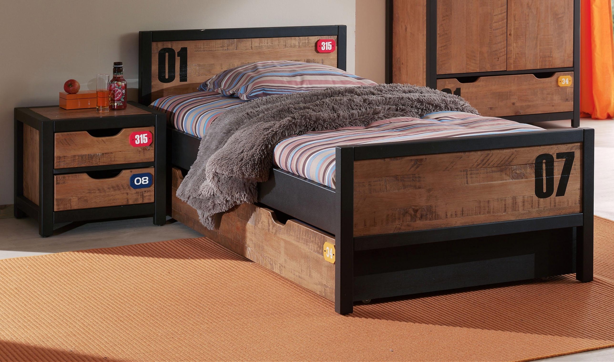 Vipack Schubkasten »Alex«, (Made in Europe), aus teilmassiver Kiefer und MDF