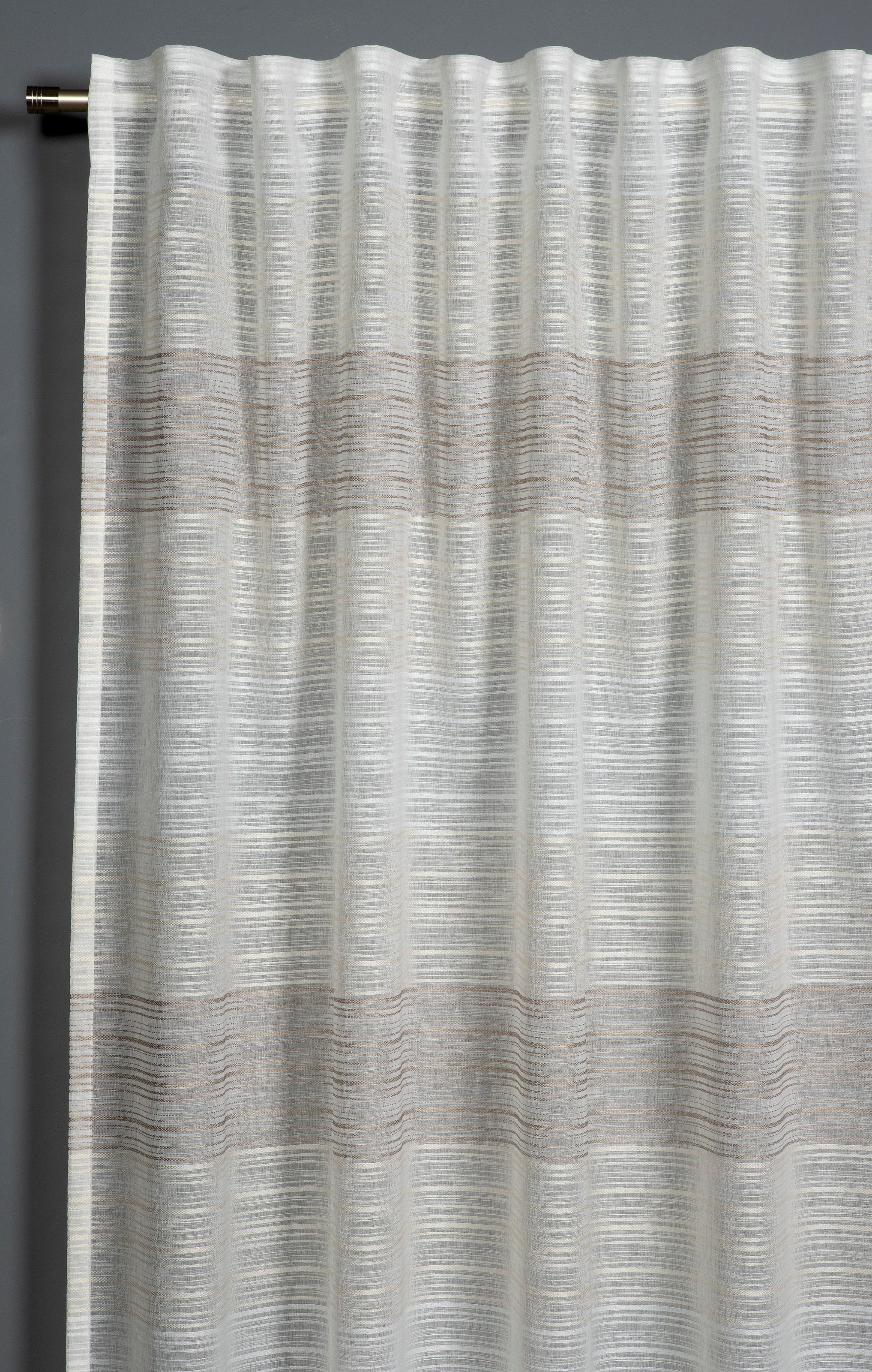 Sehlbach Gardine »Schal Webstreifen« Schlaufen 1 Stk. tlg. mit Gardinenband günstig online kaufen