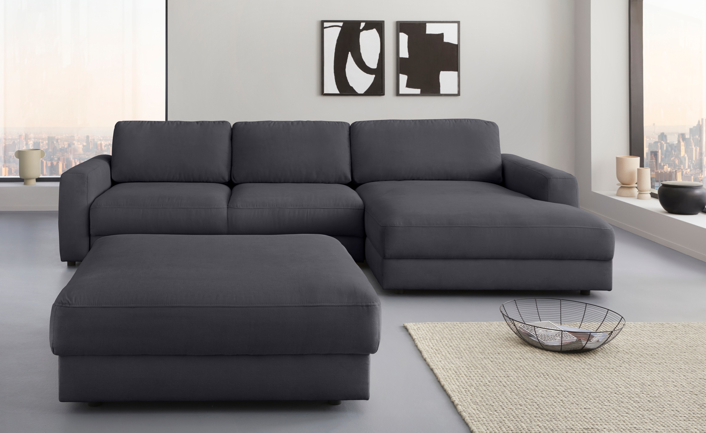 Places of Style Ecksofa »Bloomfield, bequem und elegant, OTTOs Choice, L-Form«, wahlweise mit Bettfunktion und Bettkasten