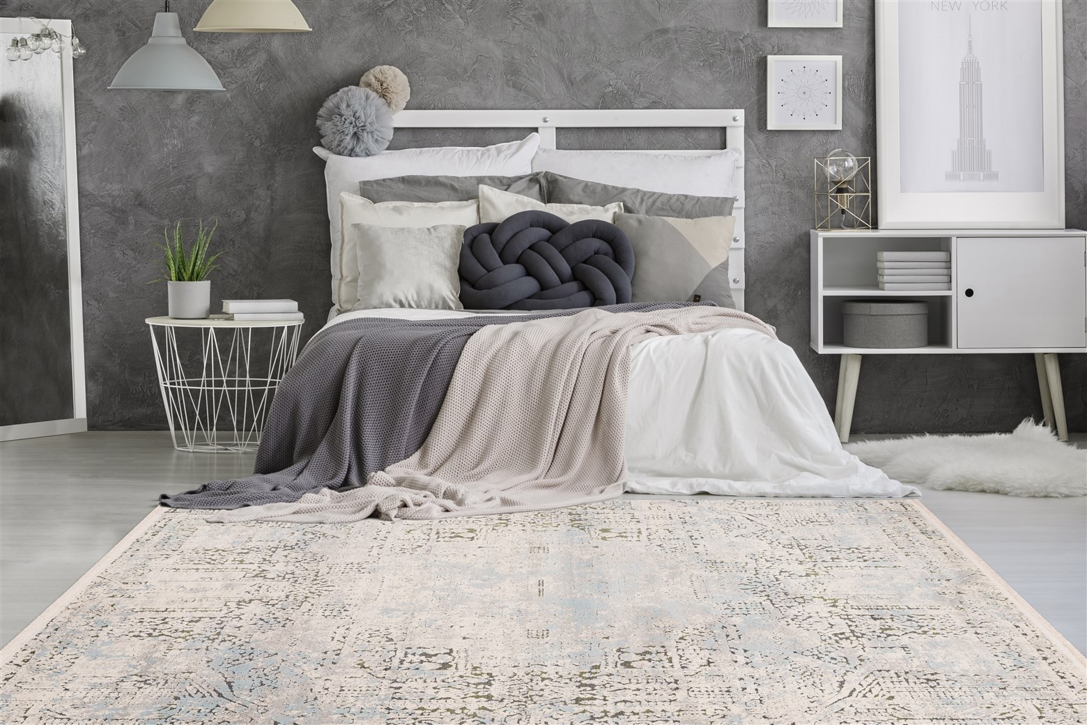 Arte Espina Teppich »Palace 400«, rechteckig, 13 mm Höhe, Soft Touch, Vintage-Design, dezente Farben