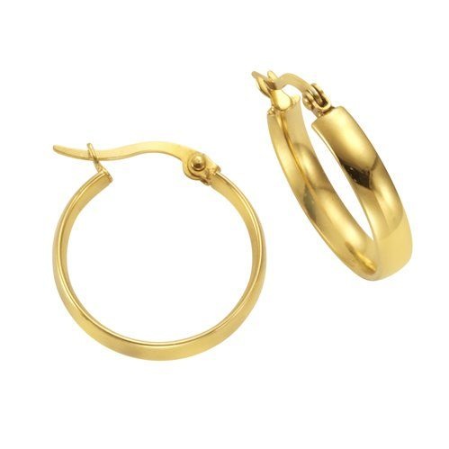 VIVANCE Paar Creolen »Edelstahl PVD gelb« gelb