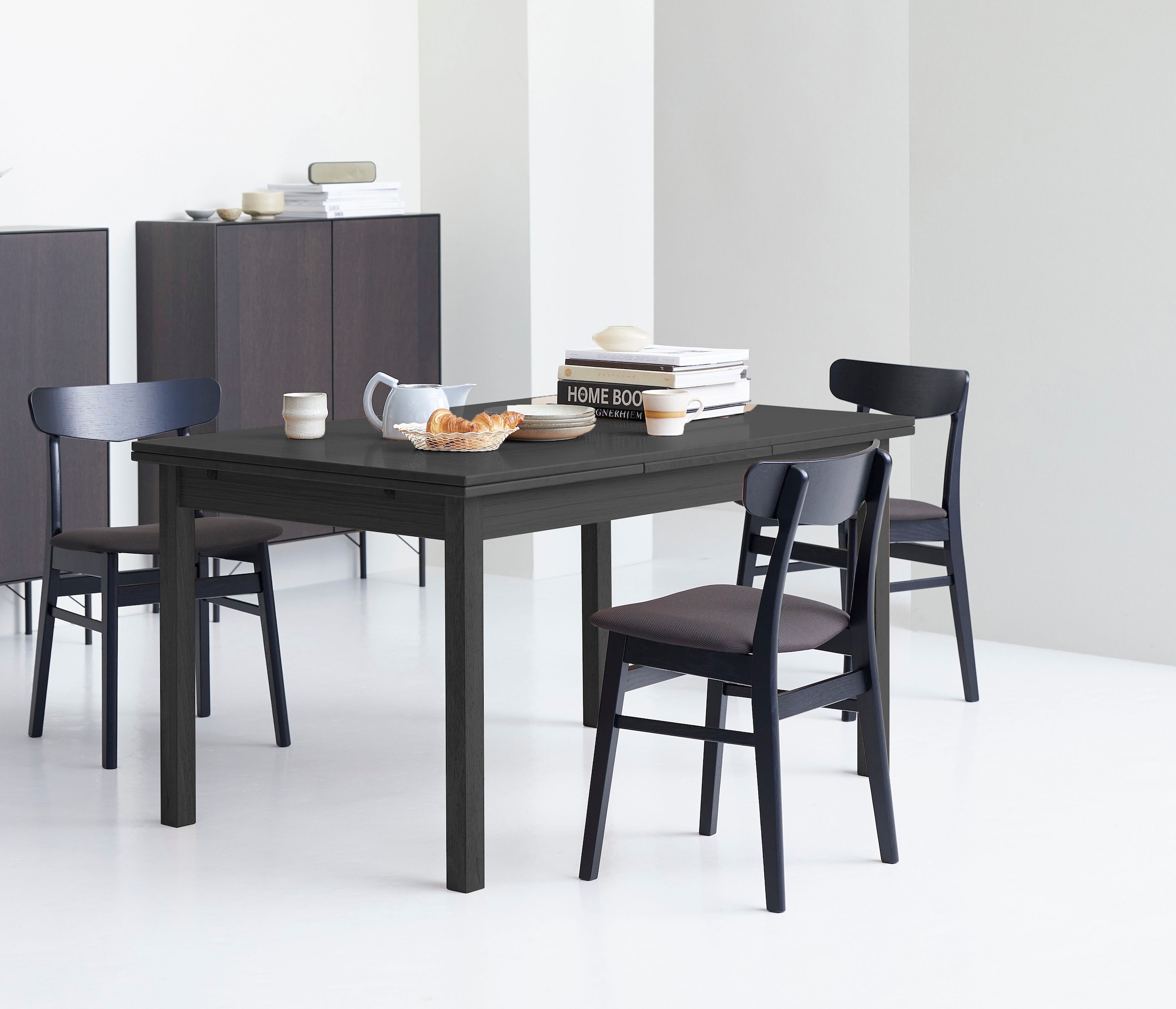 Hammel Furniture Esstisch »Basic Dinex, schnell innenliegende Einlegeplatten ausziehbar,«, Furnier / Massivholz, in zwei Breiten, stabiler dänische Design Tisch