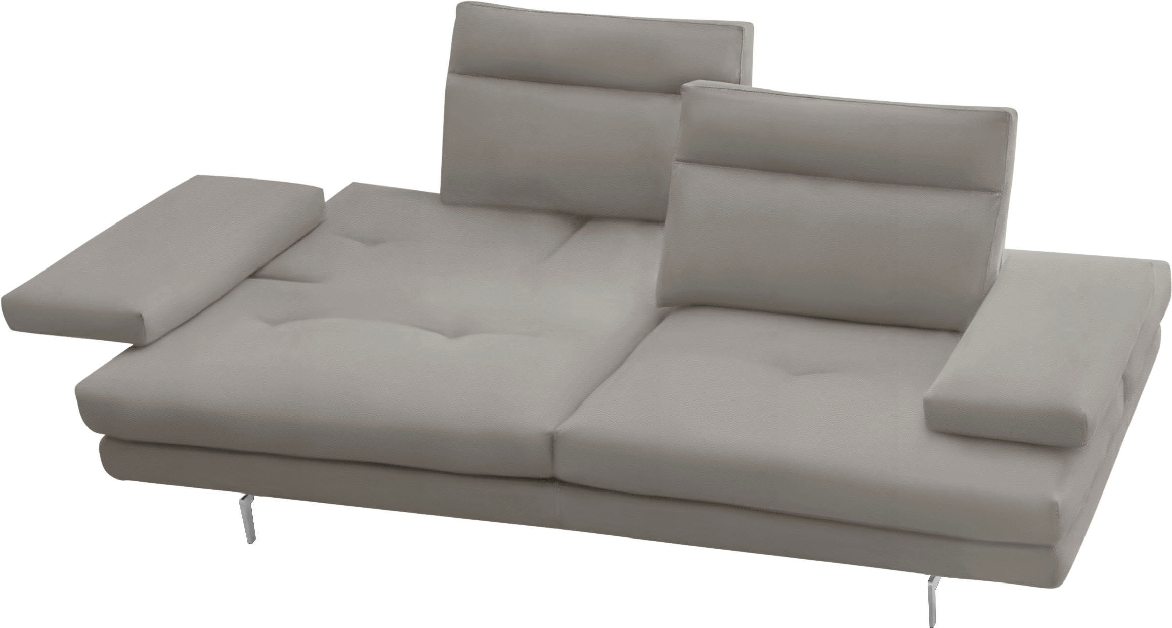 CALIA ITALIA 3-Sitzer »Toby Wing, Designsofa mit hohem Sitzkomfort, bequem und elegant«, inklusive Sitztiefenverstellung, Füße in Chrom glänzend