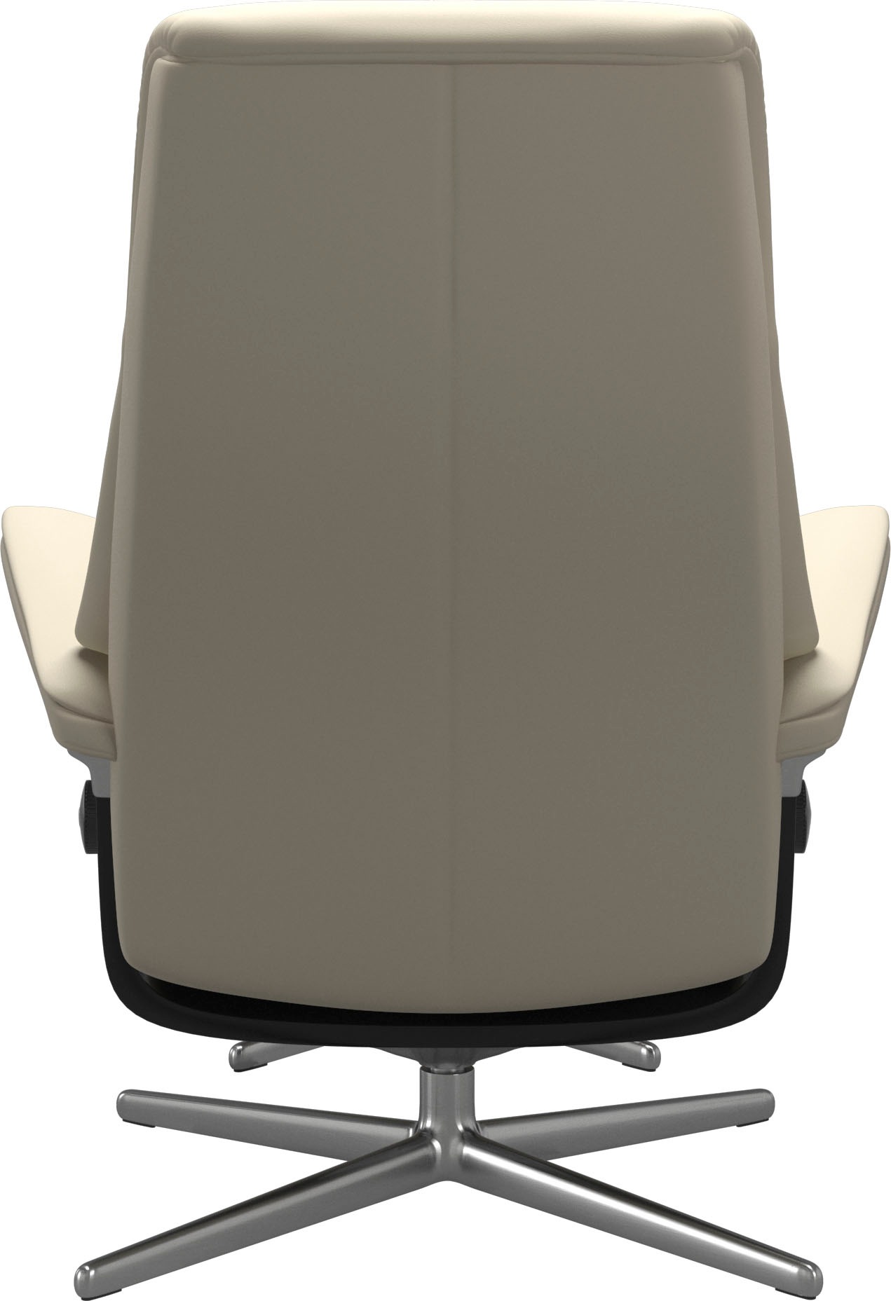 Stressless® Relaxsessel »View«, (Set, Relaxsessel mit Hocker), mit Hocker, mit Cross Base, Größe S, M & L, Holzakzent Schwarz