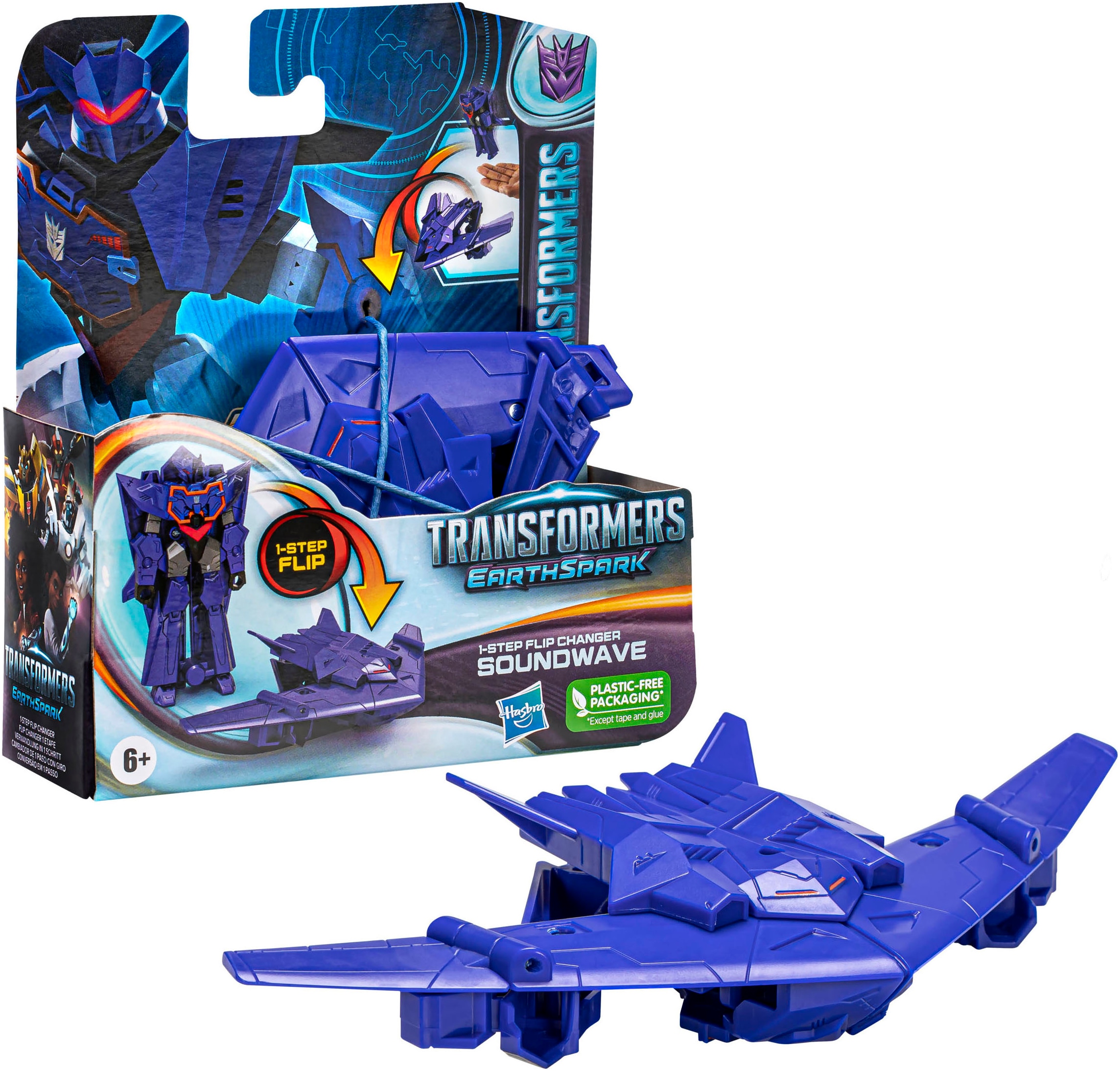 Hasbro Actionfigur »Transformers EarthSpark, 1-Step Flip Changer Soundwave«