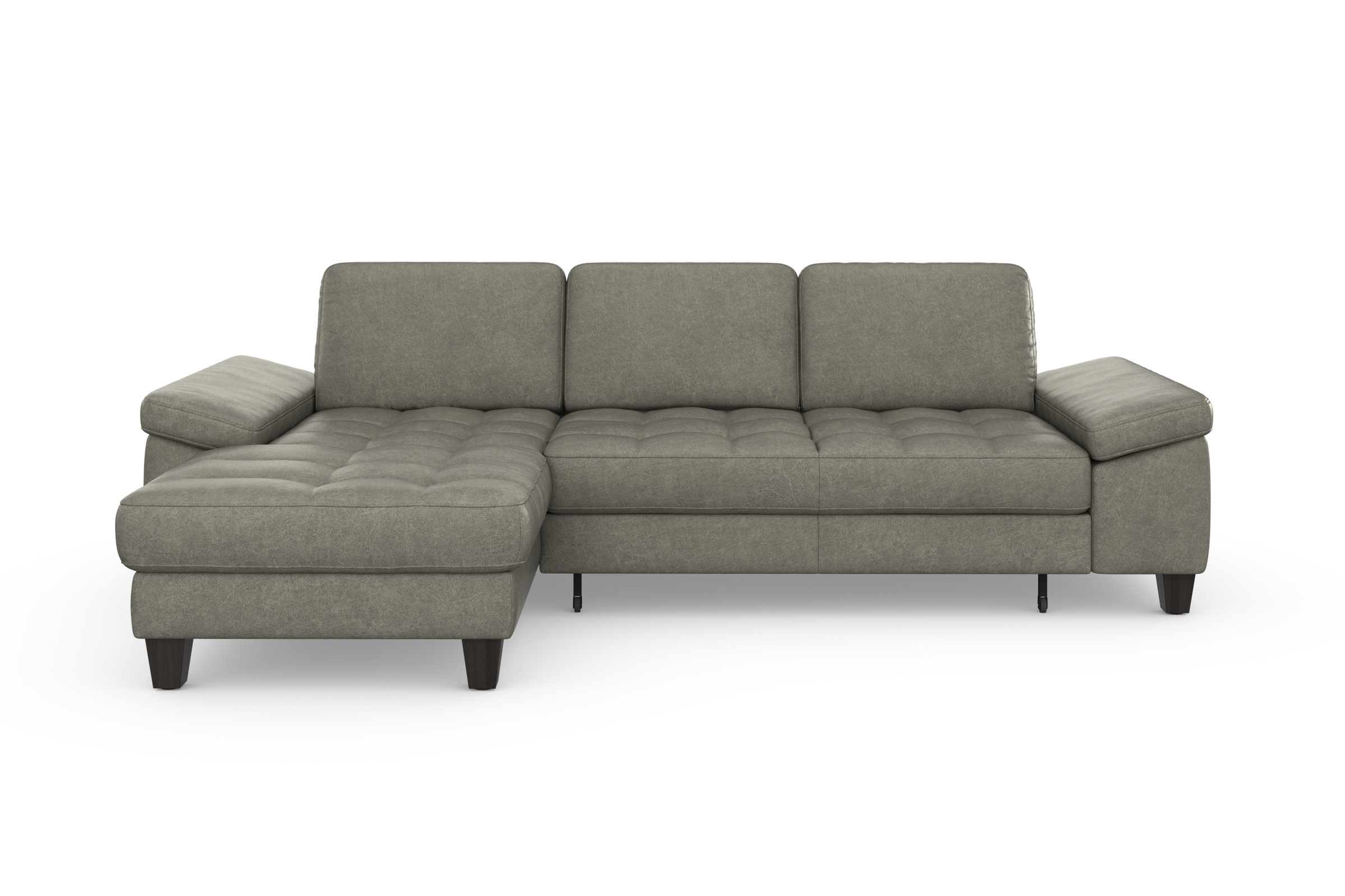 sit&more Ecksofa »Westham L-Form«, Recamiere, mit oder ohne Bettfunktion, Bettkasten, Füße wengefarben