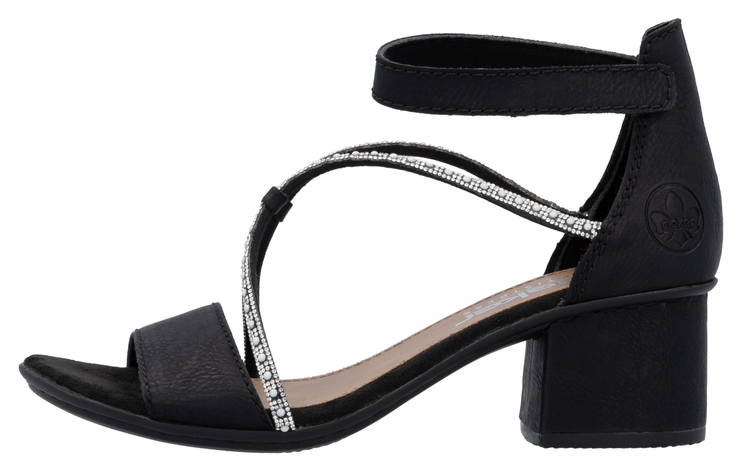 Rieker Sandalette, Sommerschuh, Sandale, Blockabsatz, mit praktischem Klettverschluss