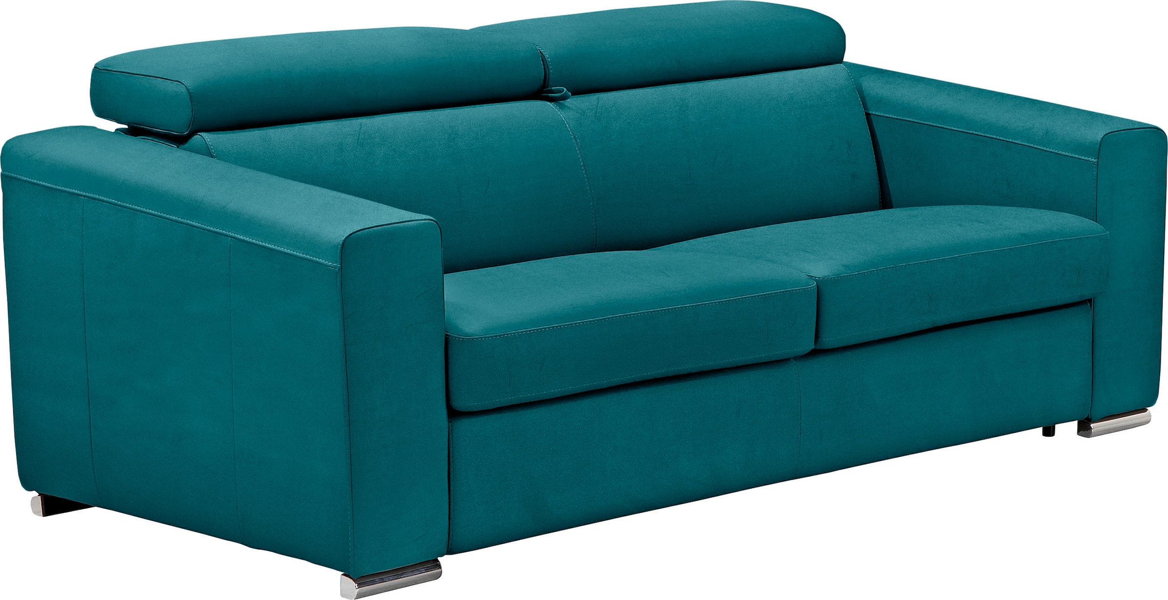 Egoitaliano Schlafsofa »Cabiria, Design und super Sitz- und Liegekomfort«, Sofa inkl. Schlaffunktion, Kopfteile verstellbar, mit Metallfüßen