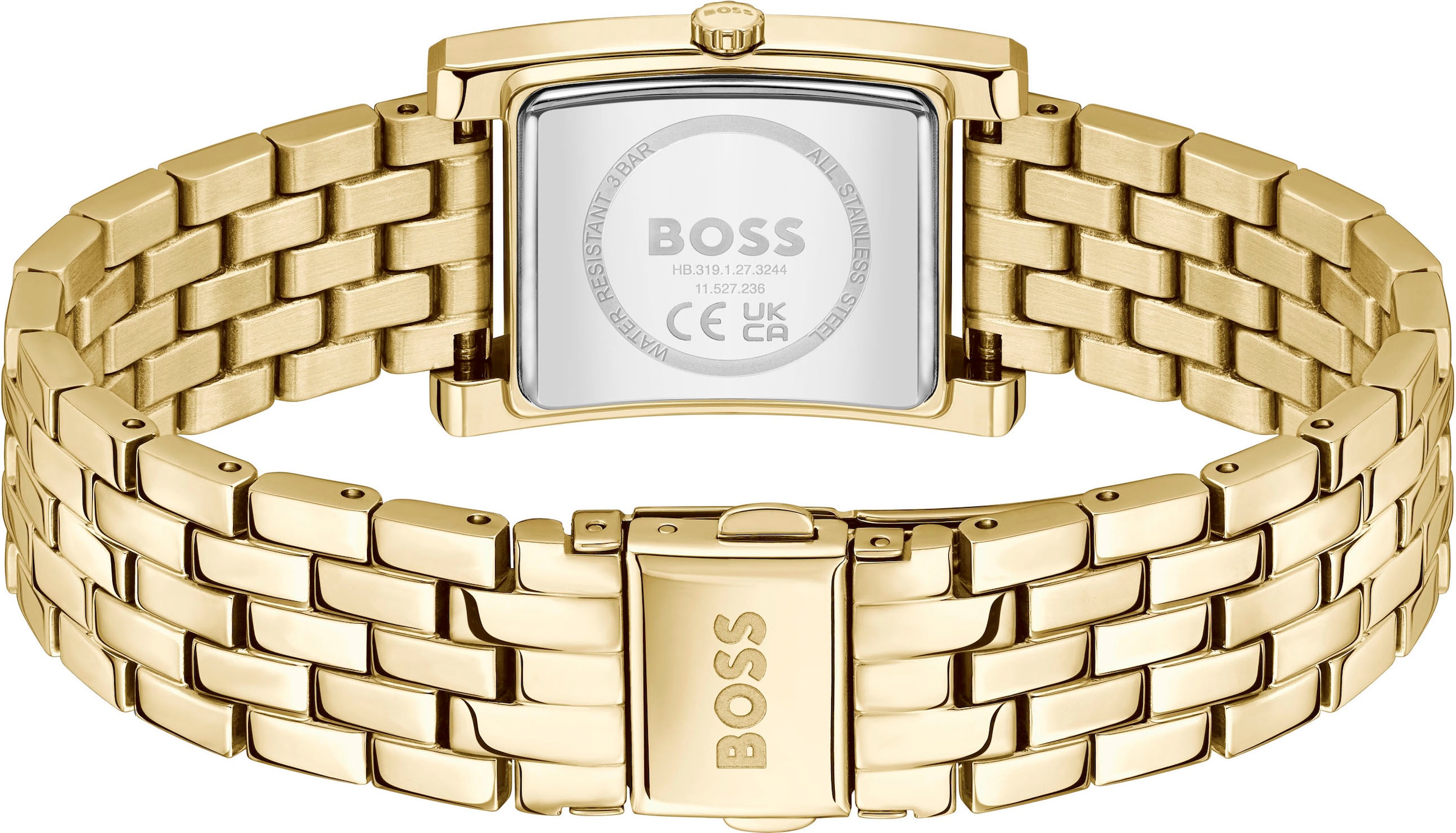 BOSS Quarzuhr »LUCY«, Armbanduhr, Damenuhr, Edelstahlarmband, analog