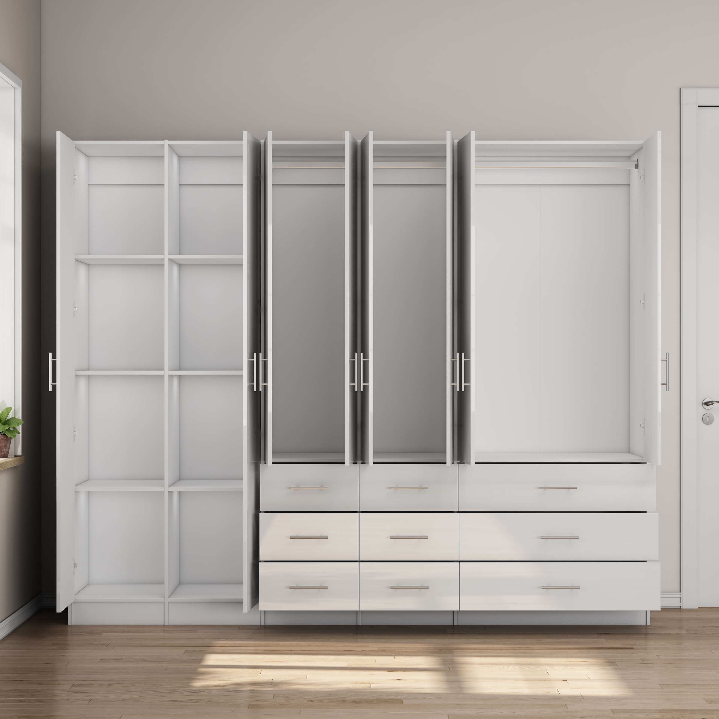 OTTO home Kleiderschrank »Trento Schlafzimmerschrank Garderobe Hochglanz Bestseller«