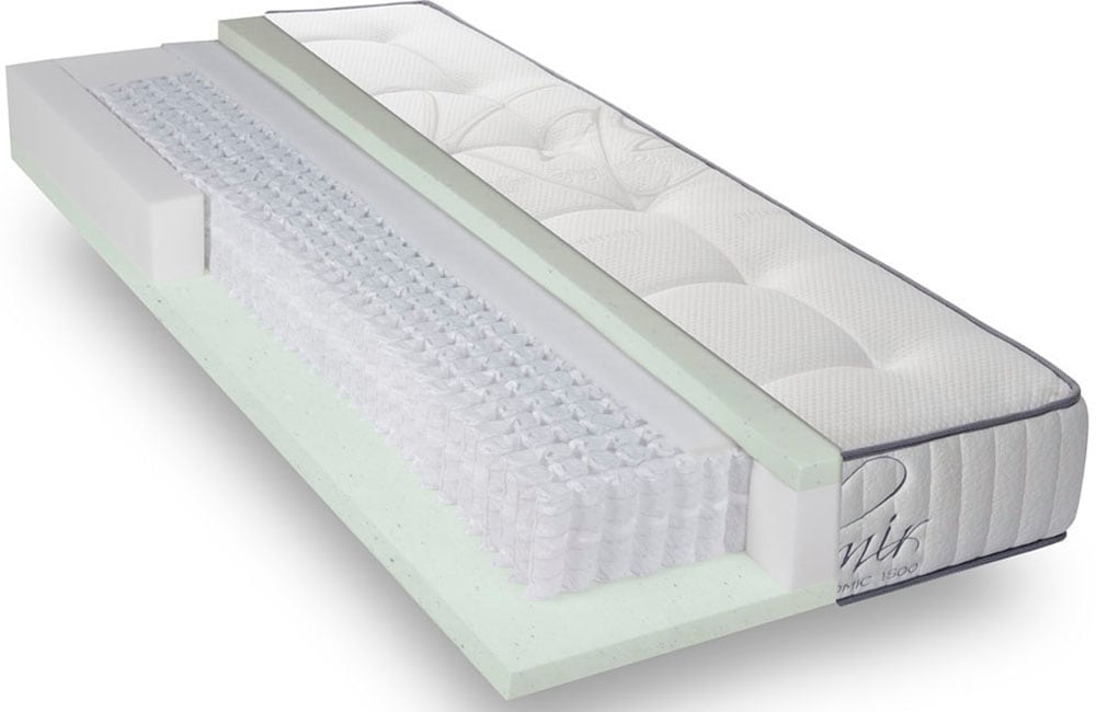 Revor Bedding Taschenfederkernmatratze »Anatomic FIX 500 Visko«, 28 cm hoch, Raumgewicht: 50 kg/m³, 1500 Federn, (1 St.), mit Kaschmirbezug