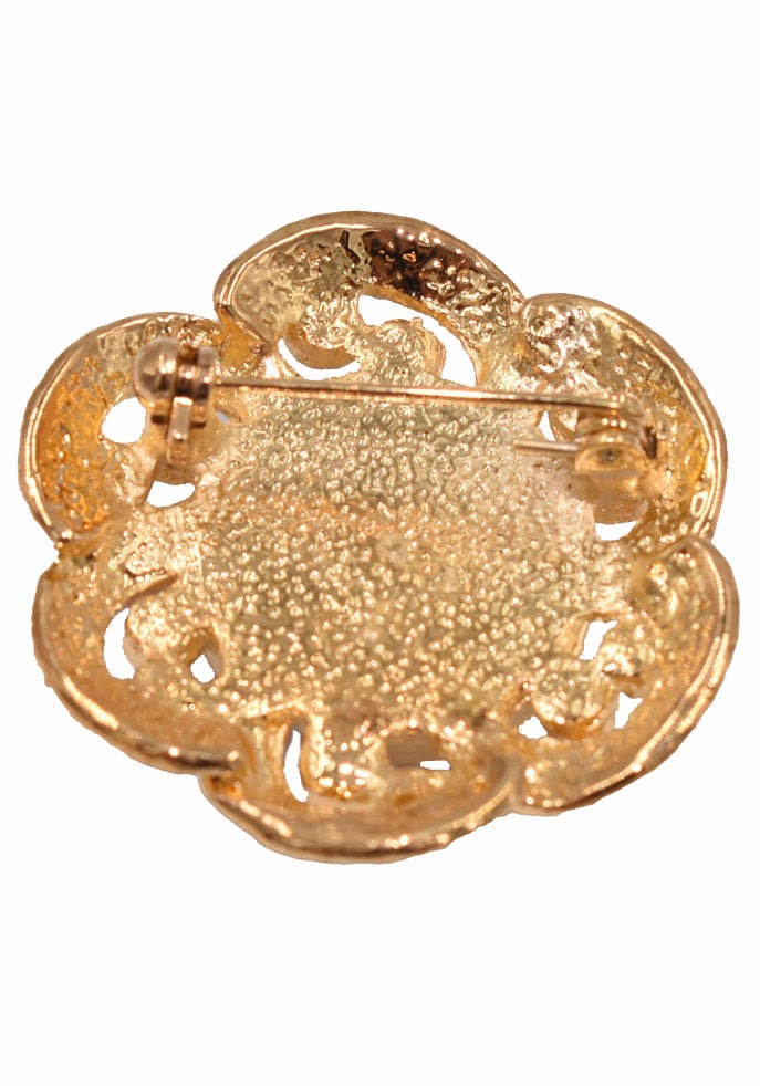 Firetti Brosche »Schmuck Geschenk Ansteckschmuck Blume Glitzersteine«, mit Strassstein - mit Süßwasserzuchtperle