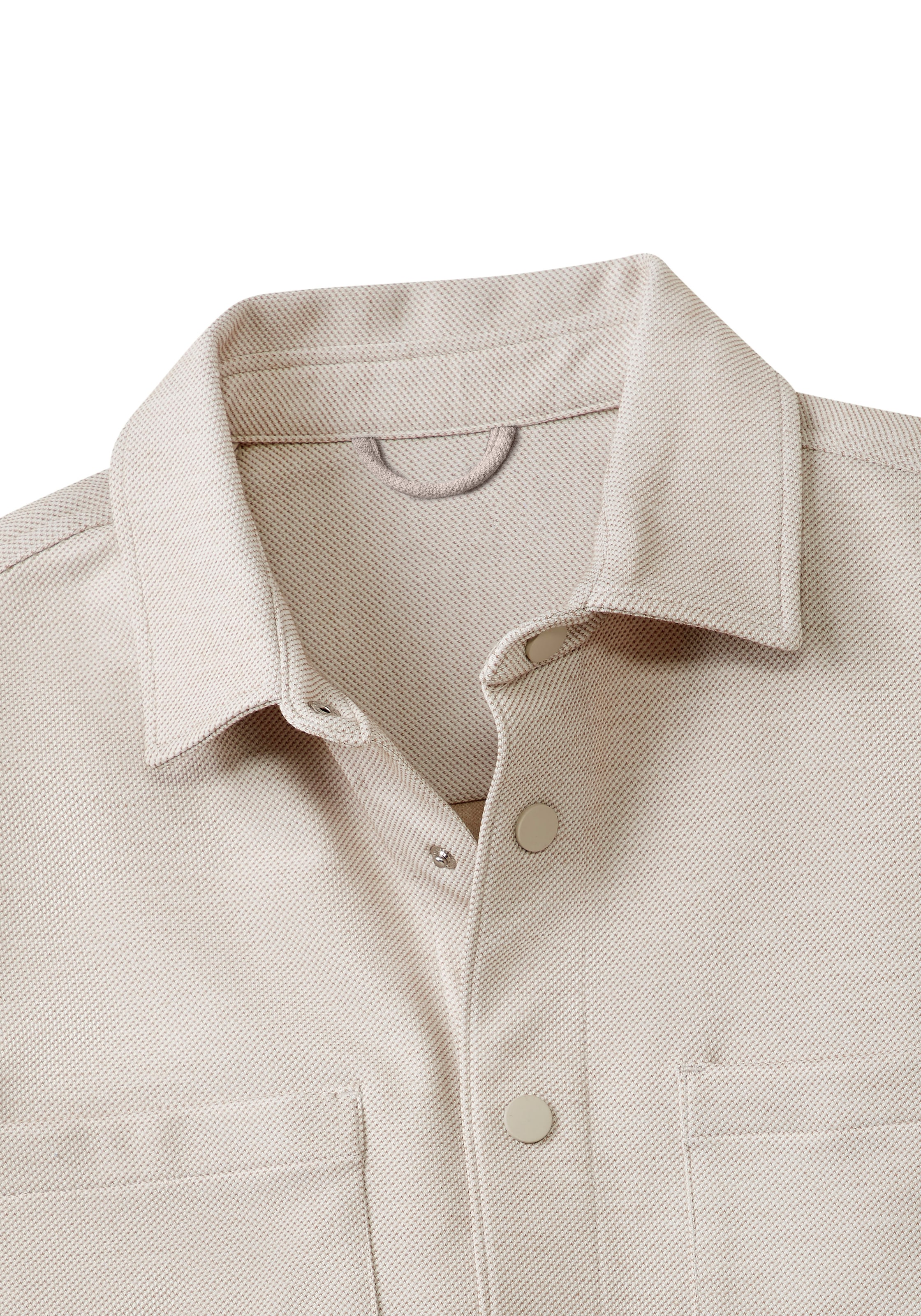 John Devin Hemdjacke », Overshirt aus weicher Piqué-Qualität«, Knopfleiste mit Druckknöpfen