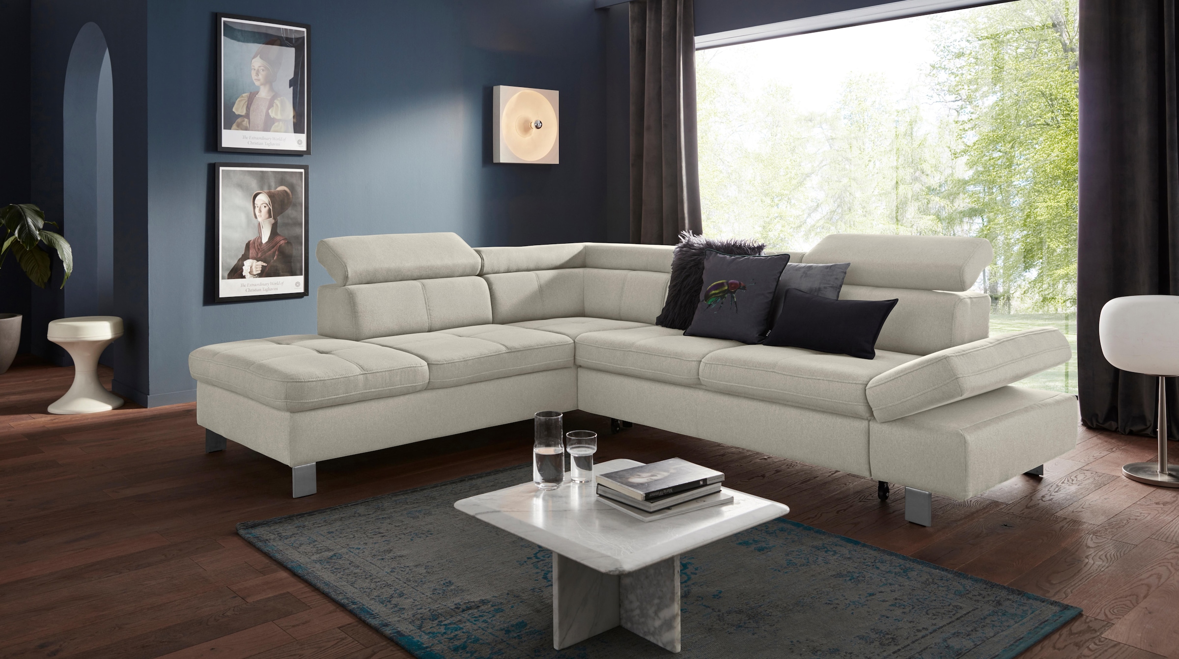 exxpo - sofa fashion Ecksofa »Fiji, L-Form«, mit Kopf- bzw. Rückenverstellu günstig online kaufen