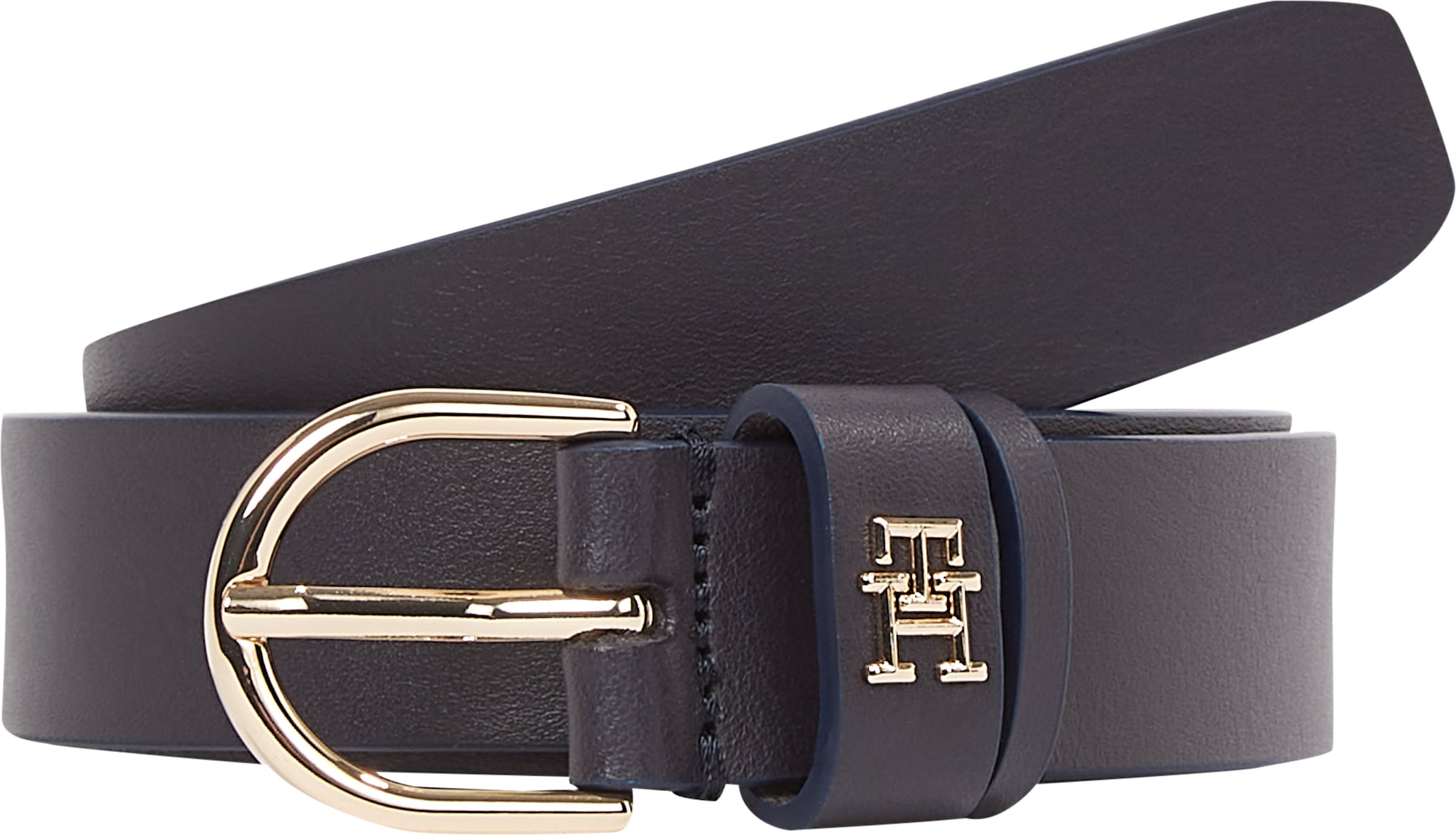 Tommy Hilfiger Ledergürtel »ESSENTIAL EFFORTLESS 2.5«, Logoemblem, weiche Haptik, ovale Einfachdornschließe