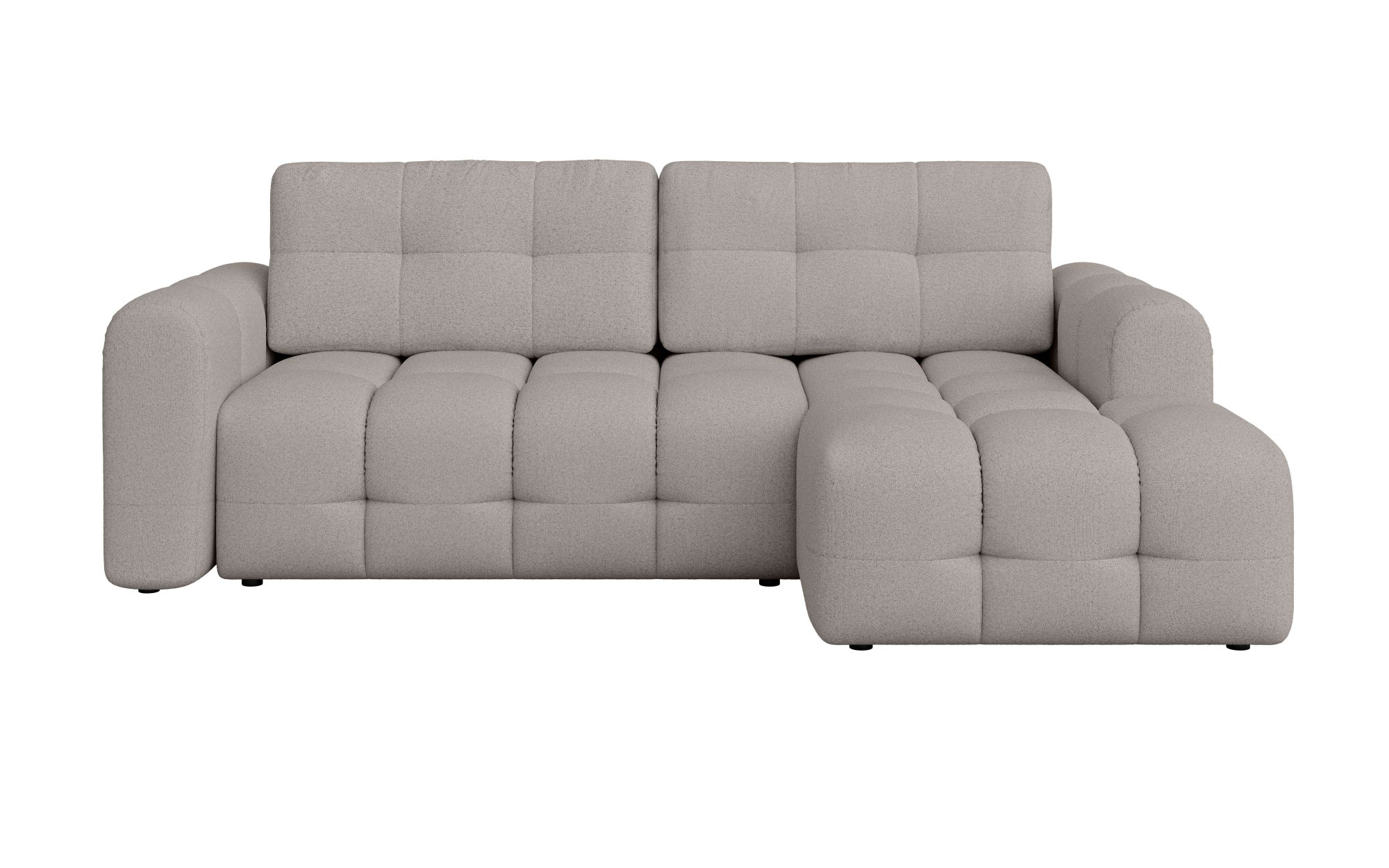 INOSIGN Ecksofa »Manilla, wahlweise mit Bettfunktion, B/T/H 265/170/91 cm«, L-Form mit Recamiere rechts/links bestellbar, Wellenunterfederung
