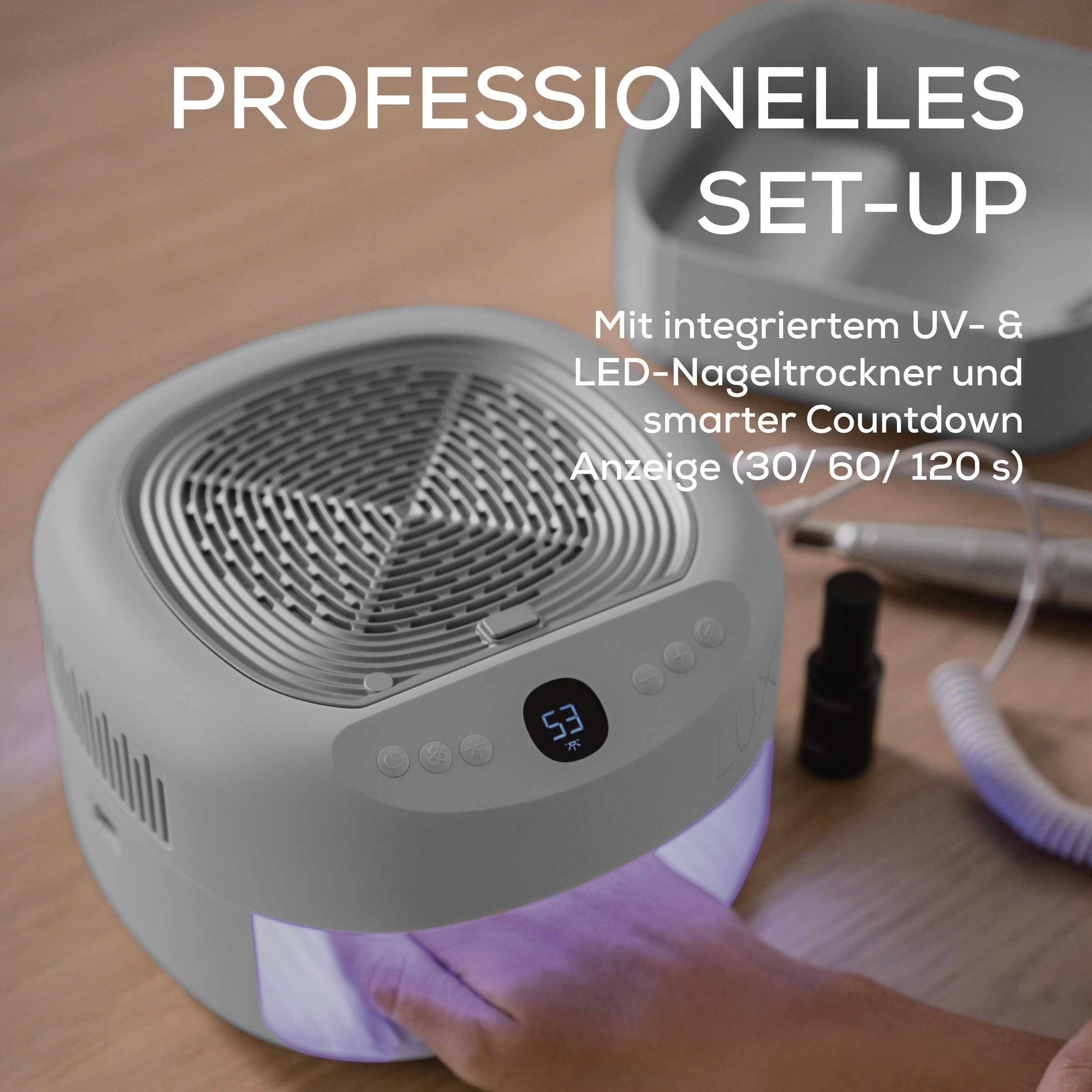 BEURER Maniküre-Pediküre-Set »MP 210 LUX, professionelle Maniküre-Pediküre-Station für zu Hause«, Mit Nagelfräser, UV/LED -Lampe und Nagelstaubabsauger