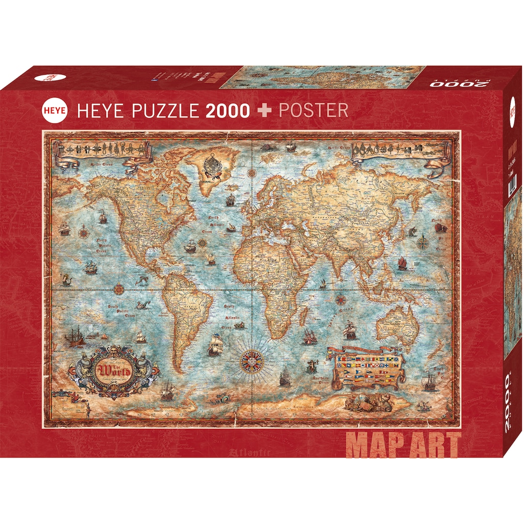 HEYE Puzzle »The World«, Made in Europe