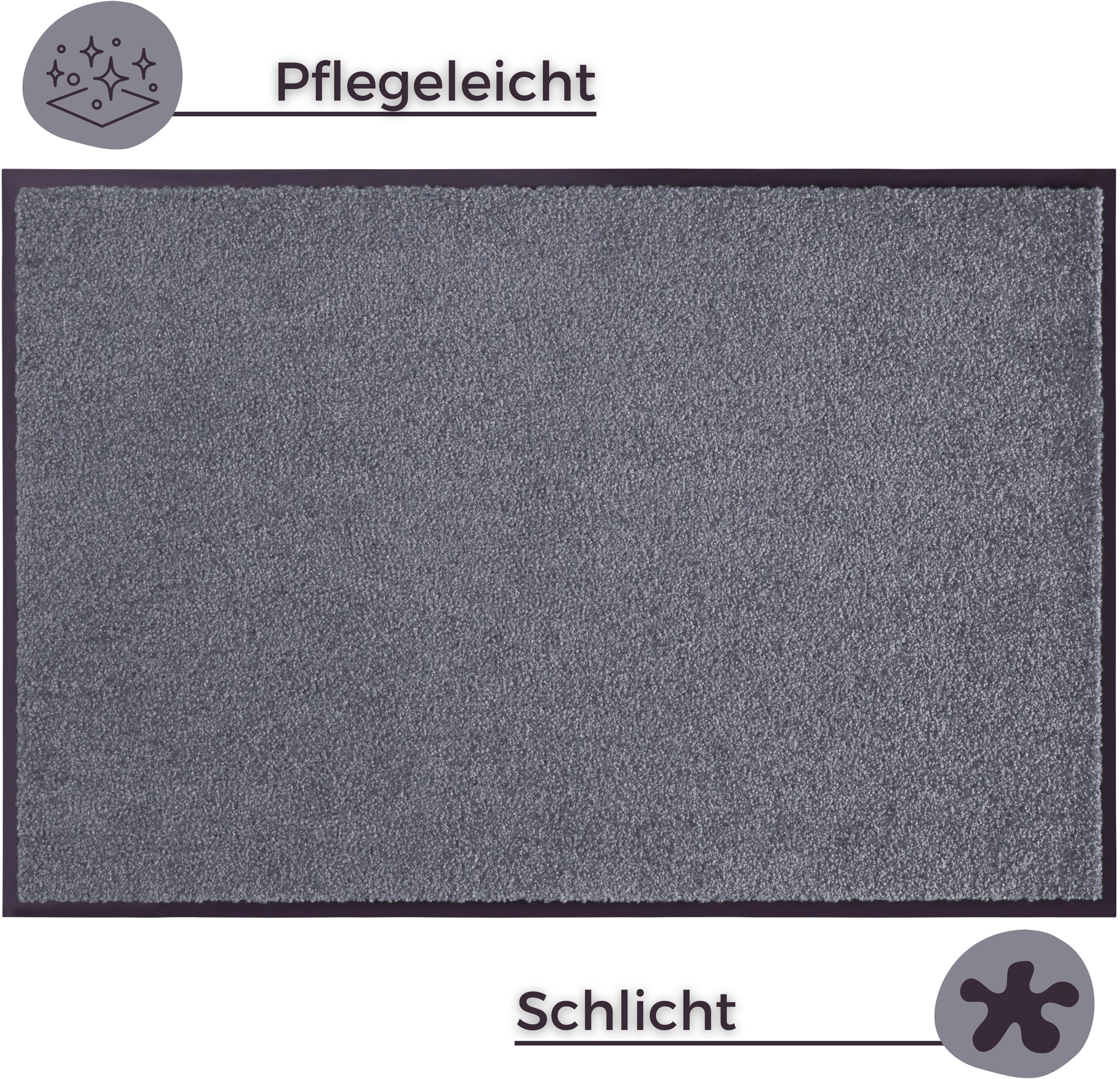my home Fußmatte »Clean & Walk«, rechteckig, 7 mm Höhe, Schmutzfangmatte, T günstig online kaufen