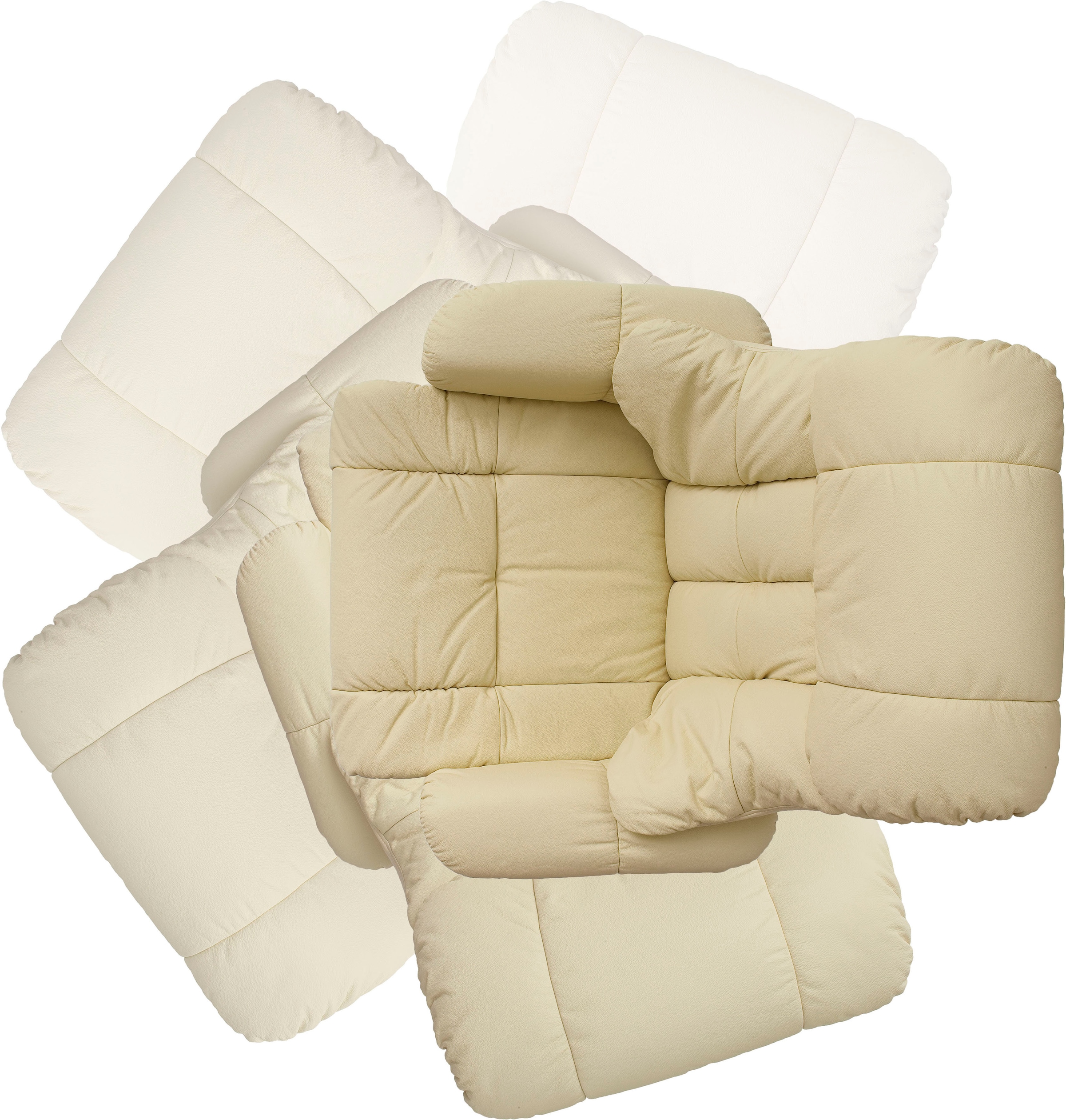 MCA furniture Relaxsessel »Calgary«, Fernsehsessel 360°drehbar inkl. Hocker mit Lederbezug