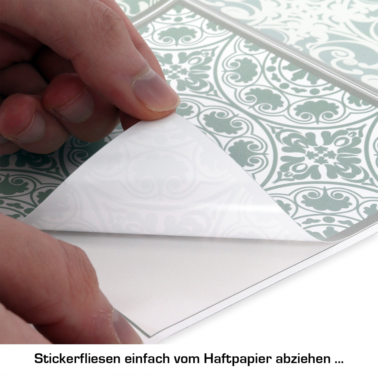 queence Fliesenaufkleber »Ornamente mit Zitronen«, (12 St.), Stickerfliesen, selbstklebend, Sticker, 12er Set