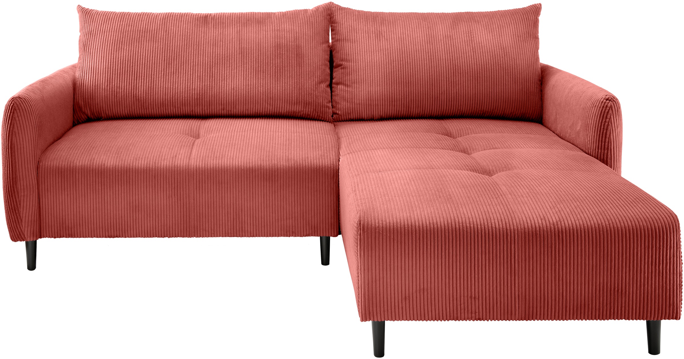 INOSIGN Ecksofa »Mara, L-Form, aktueller Cord Bezug und tolle Farben, schmale Armlehnen«, whlw. mit Bettfunktion,Recamiere links/rechts montierbar, Breite 238cm