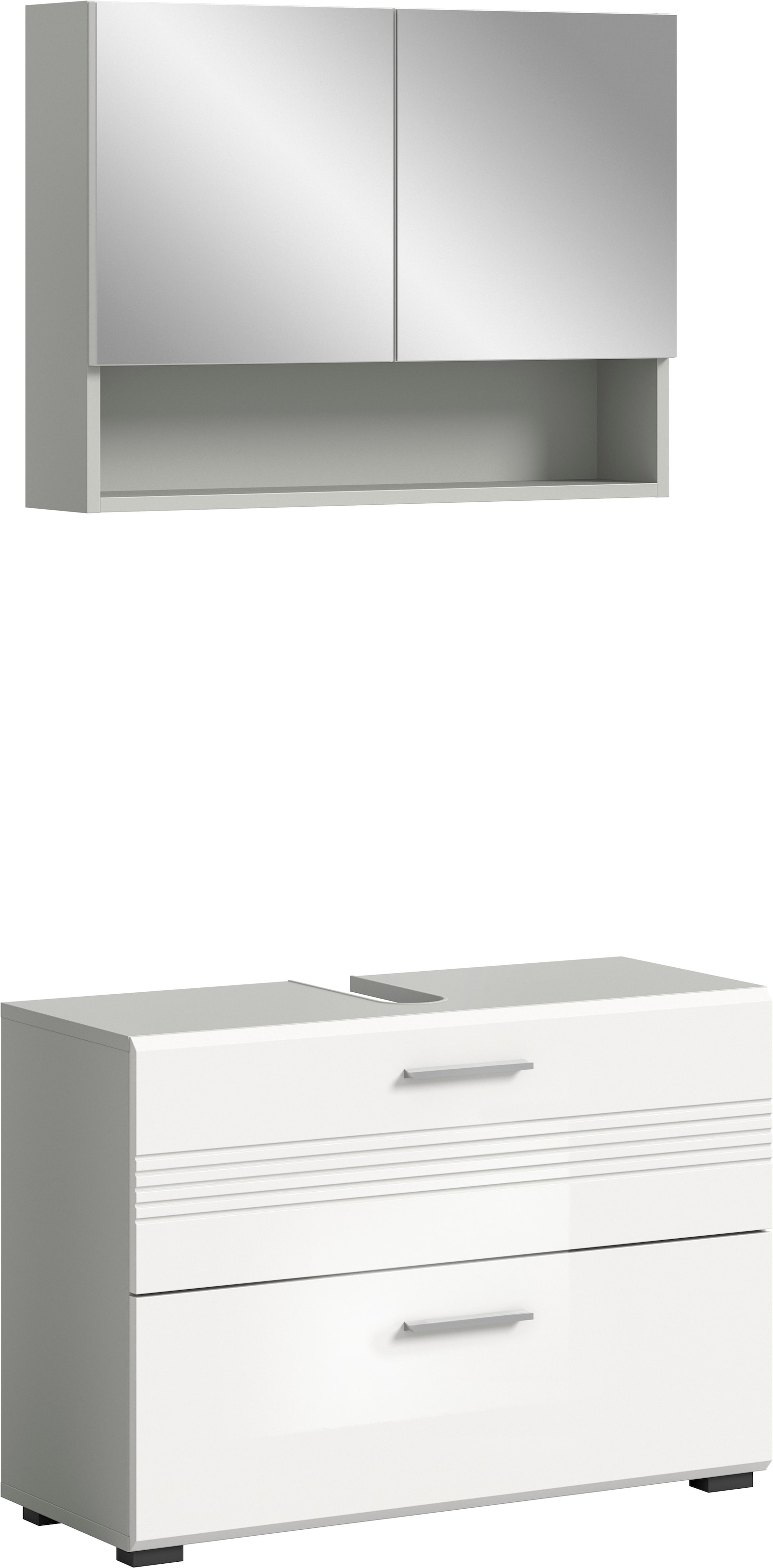 welltime Badmöbel-Set »Calicio, bestehend aus: Waschbeckenunterschrank, Spi günstig online kaufen
