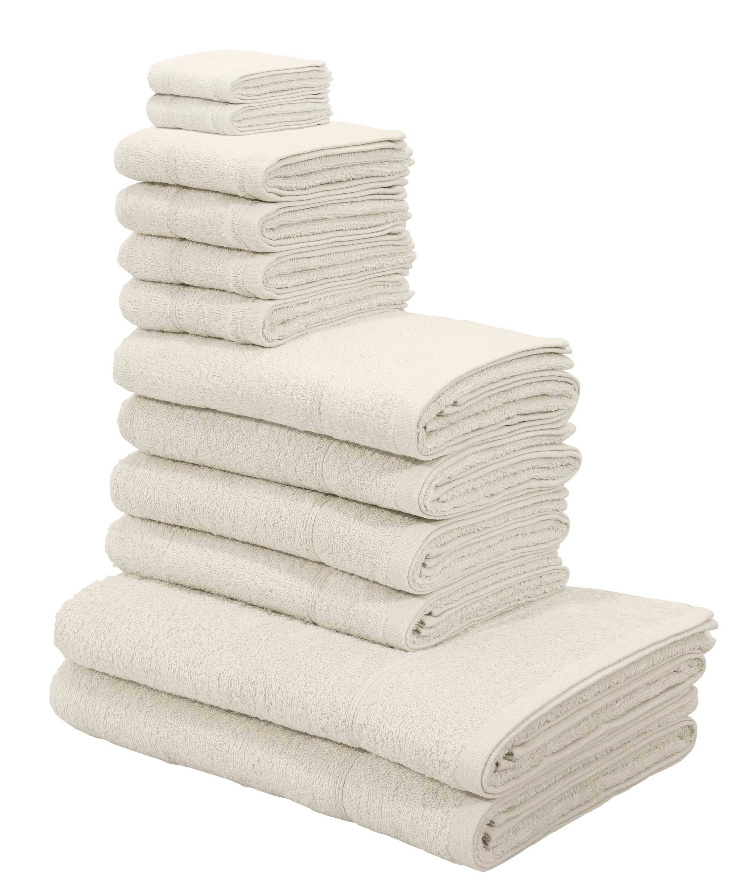 Baumwolle »Sanremo«, my 100% Set, Frottier, aus einfarbiges bestellen Handtuch home Bordüre, mit Set online Handtuch-Set Handtücher tlg., 12