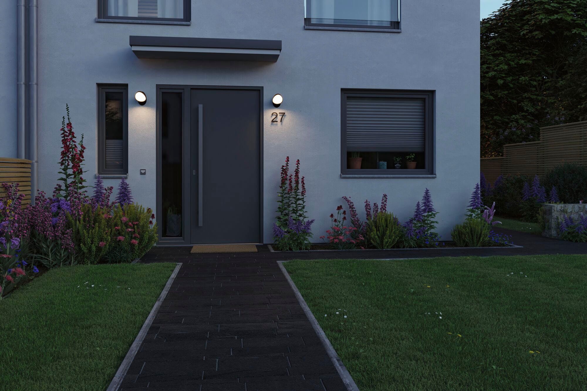 Paulmann LED Außen-Wandleuchte »Outdoor 230V Batona IP44 anthrazit«, 1 flammig, IP44