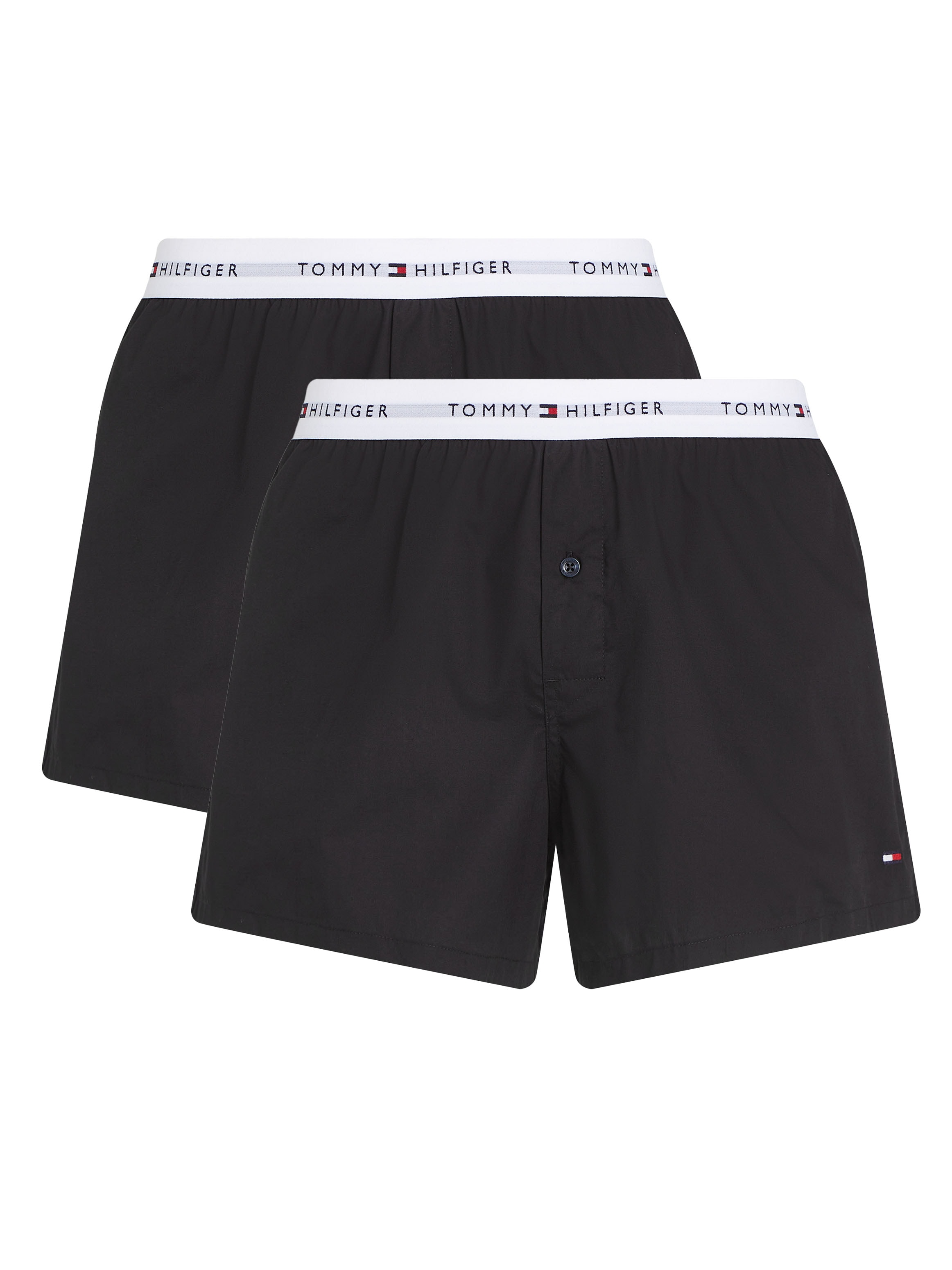 Tommy Hilfiger Underwear Webboxer »2P WOVEN BOXER«, (Packung, 2 St., 2er), mit Logobund