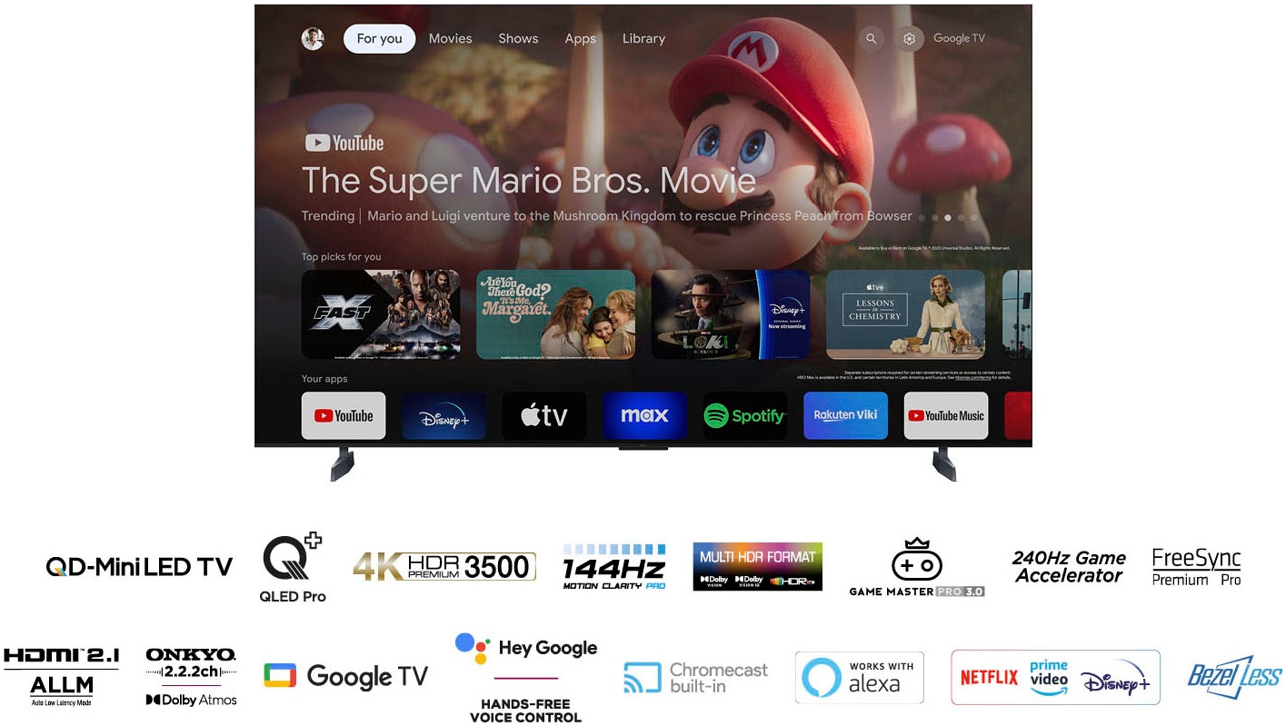 TCL Mini-LED-Fernseher »85Q10BX1«, 4K Ultra HD, Google TV-Smart-TV