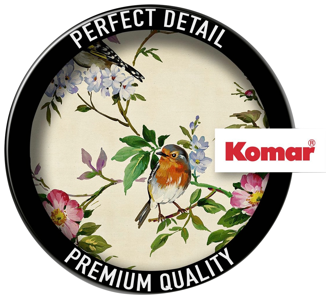 Komar Fototapete »Vlies selbstklebend - Bird Party - Größe 125 x 125 cm«, bedruckt, Wohnzimmer, Schlafzimmer