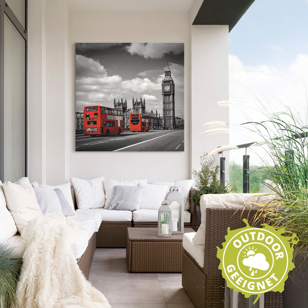Artland Wandbild »Typisch London«, London, (1 St.), in vielen Größen & Produktarten - Alubild / Outdoorbild für den Außenbereich, Leinwandbild, Poster, Wandaufkleber / Wandtattoo auch für Badezimmer geeignet