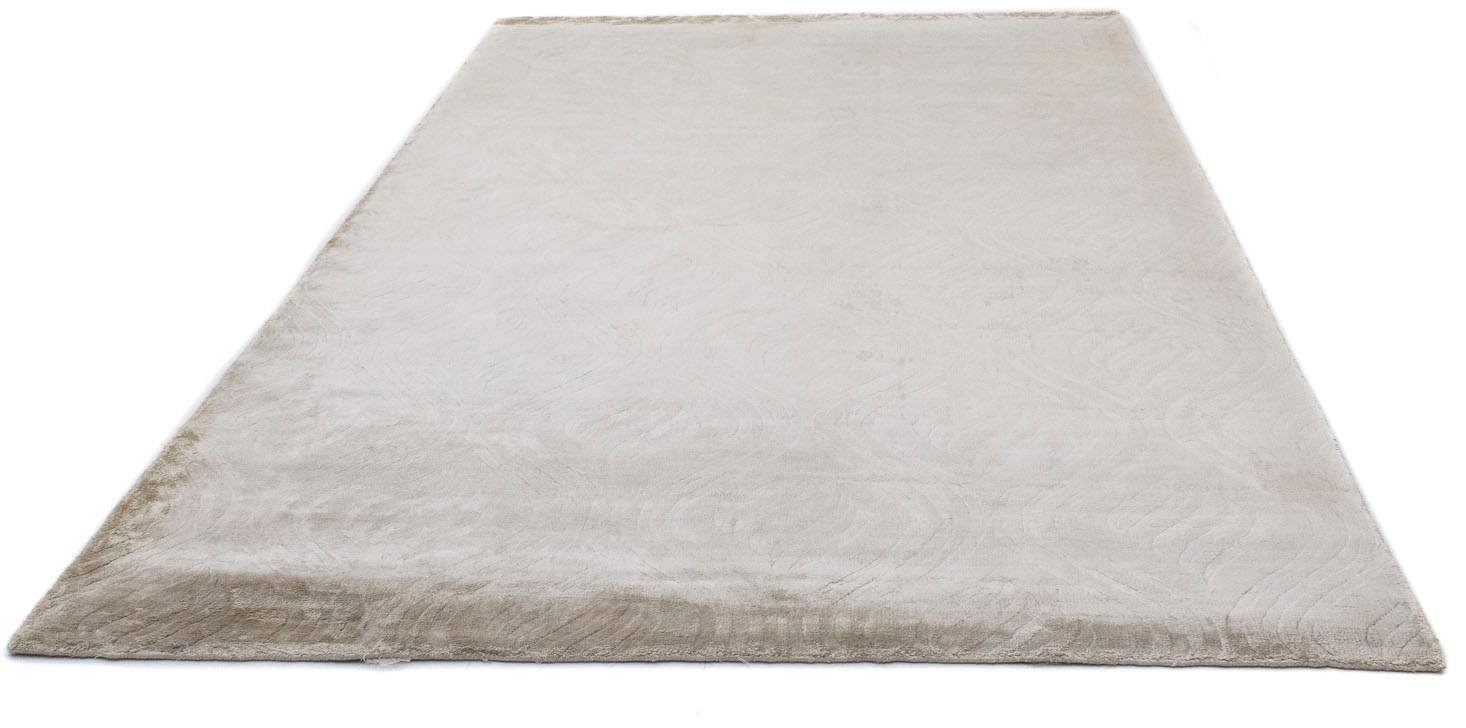 morgenland Teppich »Loribaft Teppich handgewebt silber«, rechteckig, Viskos günstig online kaufen