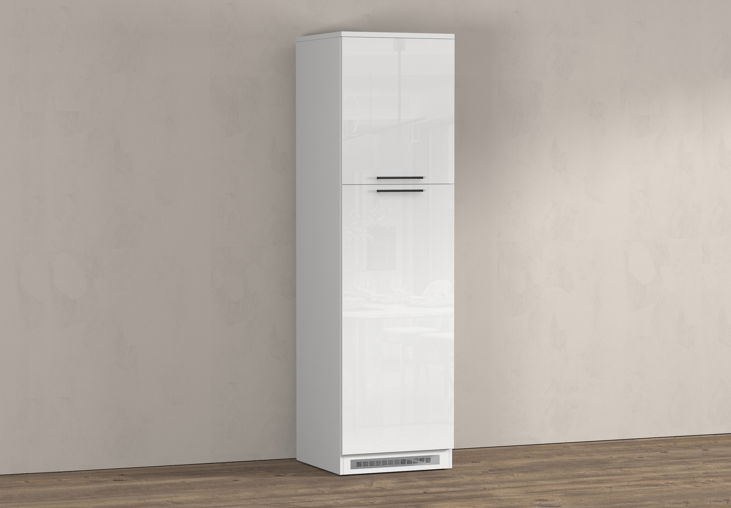 KOCHSTATION Kühlumbauschrank »Luna, Kühlschrank-Umbau, Einbauschrank für Kühlschrank, Made in Italy« B/T/H: 60×60×214,5 cm, für zwei Kühlschrankhöhen vorbereitet