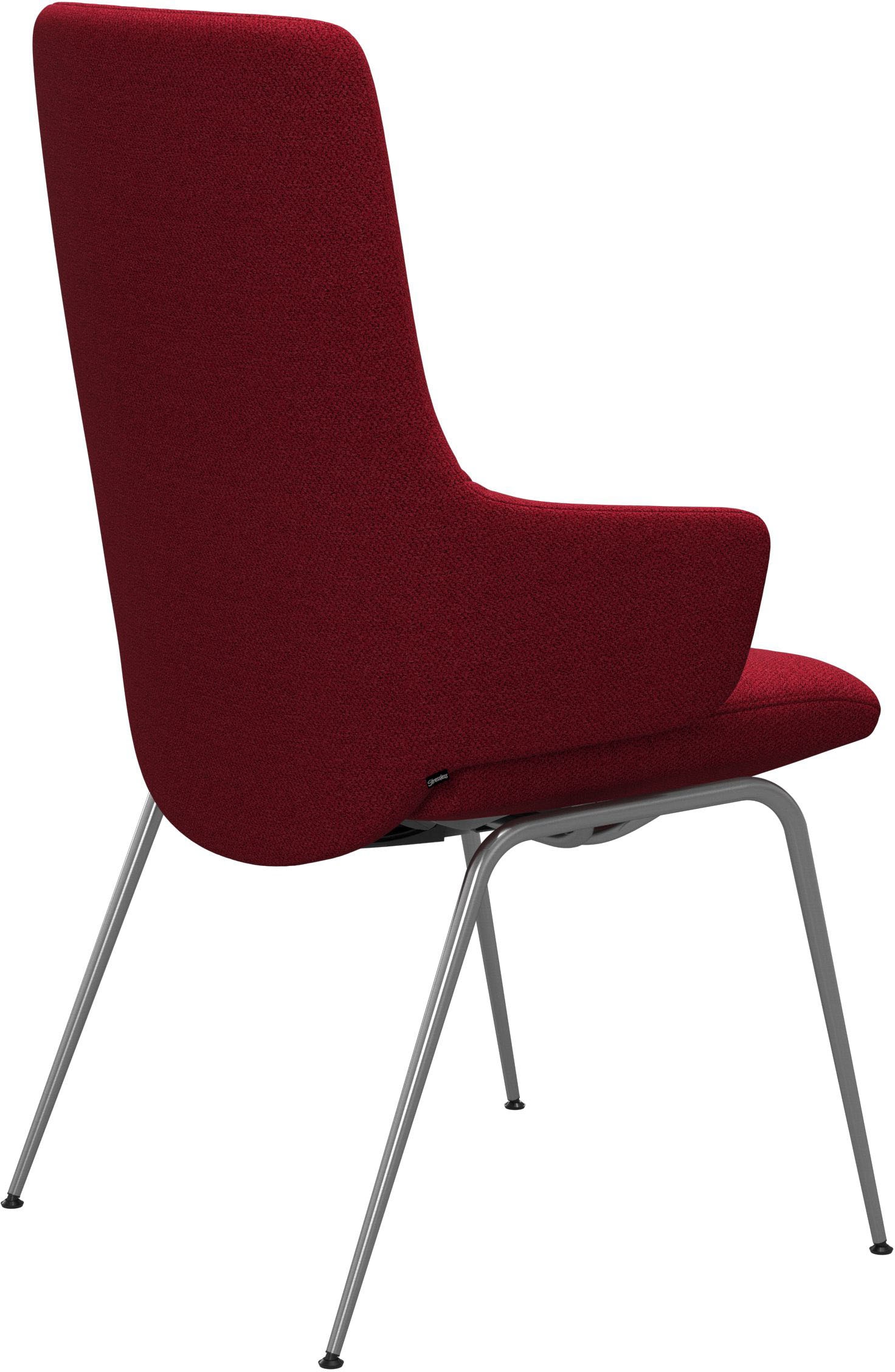 Stressless® Polsterstuhl »Laurel«, ROHLEDER Stoff Q2 FARON, High Back mit Armlehne, Größe L, mit Beinen aus Stahl in Chrom