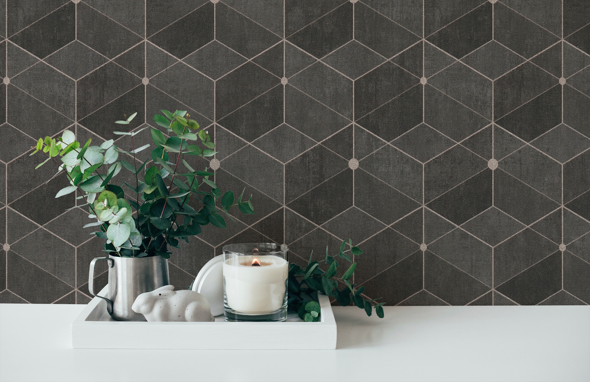 living walls 3D-Tapete »Titanium«, 3D-Optik-geometrisch-grafisch, Geometrisch Tapete 3D Effekt Tapeten Wohnzimmer Schlafzimmer Küche