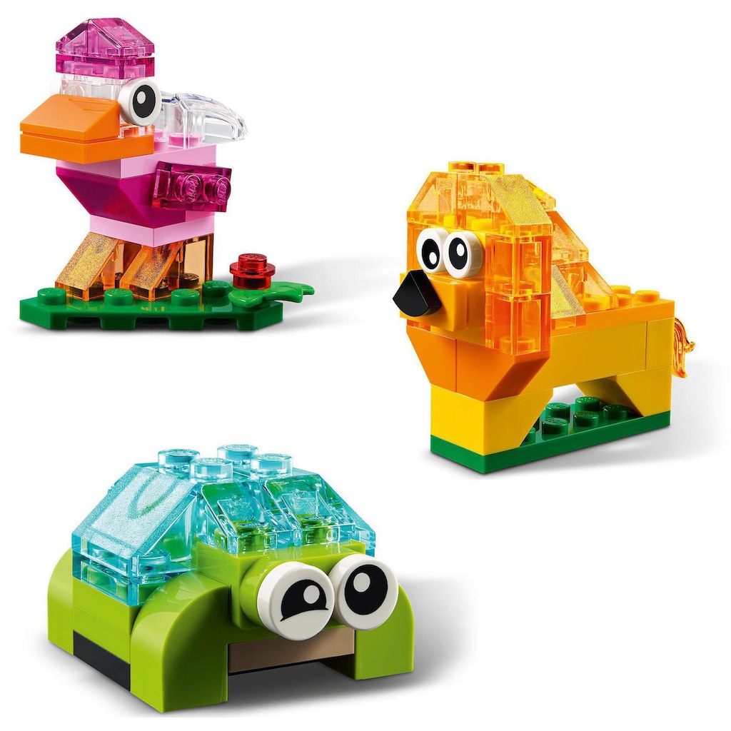 LEGO® Konstruktionsspielsteine »Kreativ-Bauset mit durchsichtigen Steinen (11013), LEGO® Classic«, (500 St.), Made in Europe