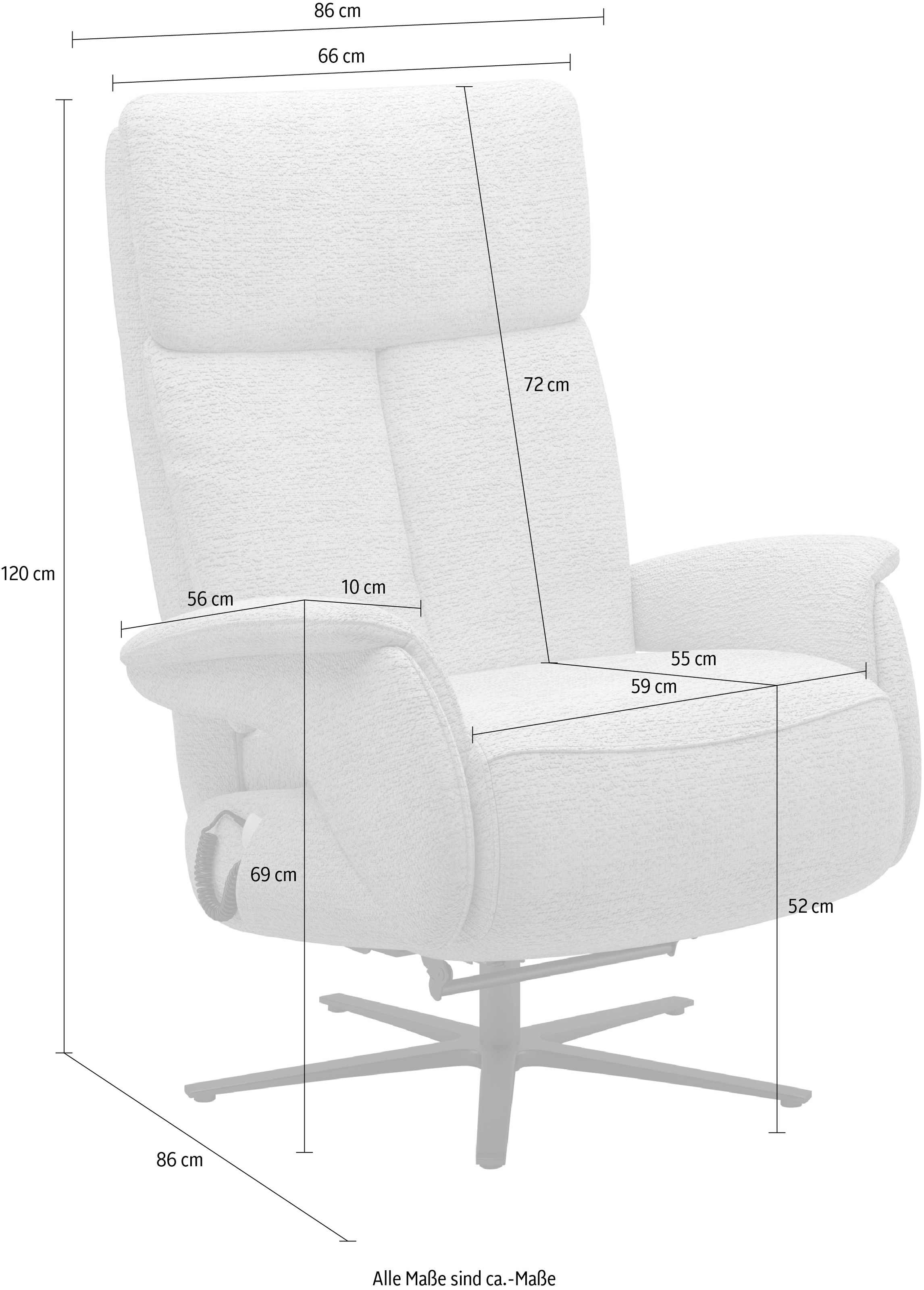 sit&more TV-Sessel »TV Sessel Triple Seven Xtra large«, mit Herz-Waage und 3 Motoren
