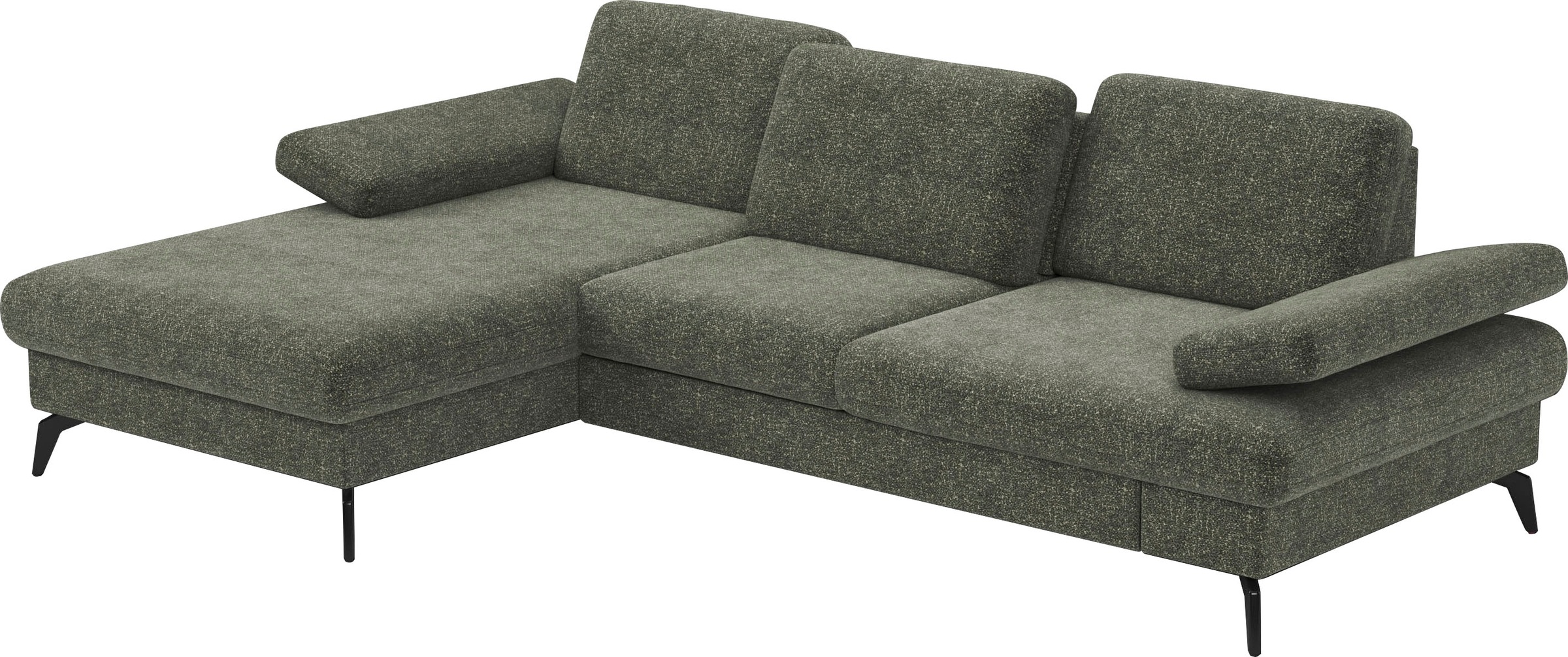 sit&more Ecksofa »Morris L-Form, inkl. Sitztiefenverstellung«, wahlweise mit Armteilverstellung, Bettfunktion & Bettkasten