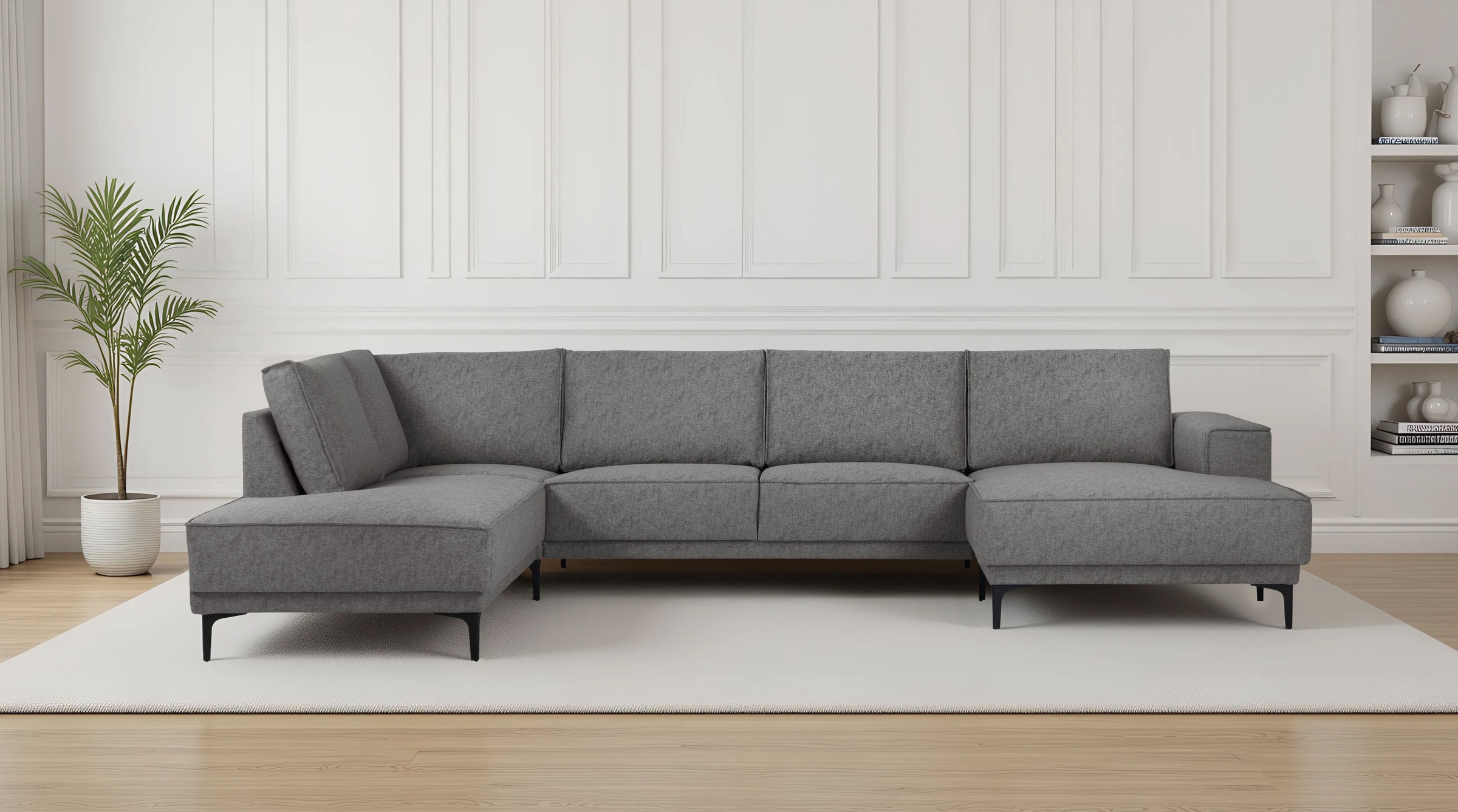 OTTO home Wohnlandschaft »XXL Sofa Oland, Struktur, Flachgewebe, Luxus-Micr günstig online kaufen