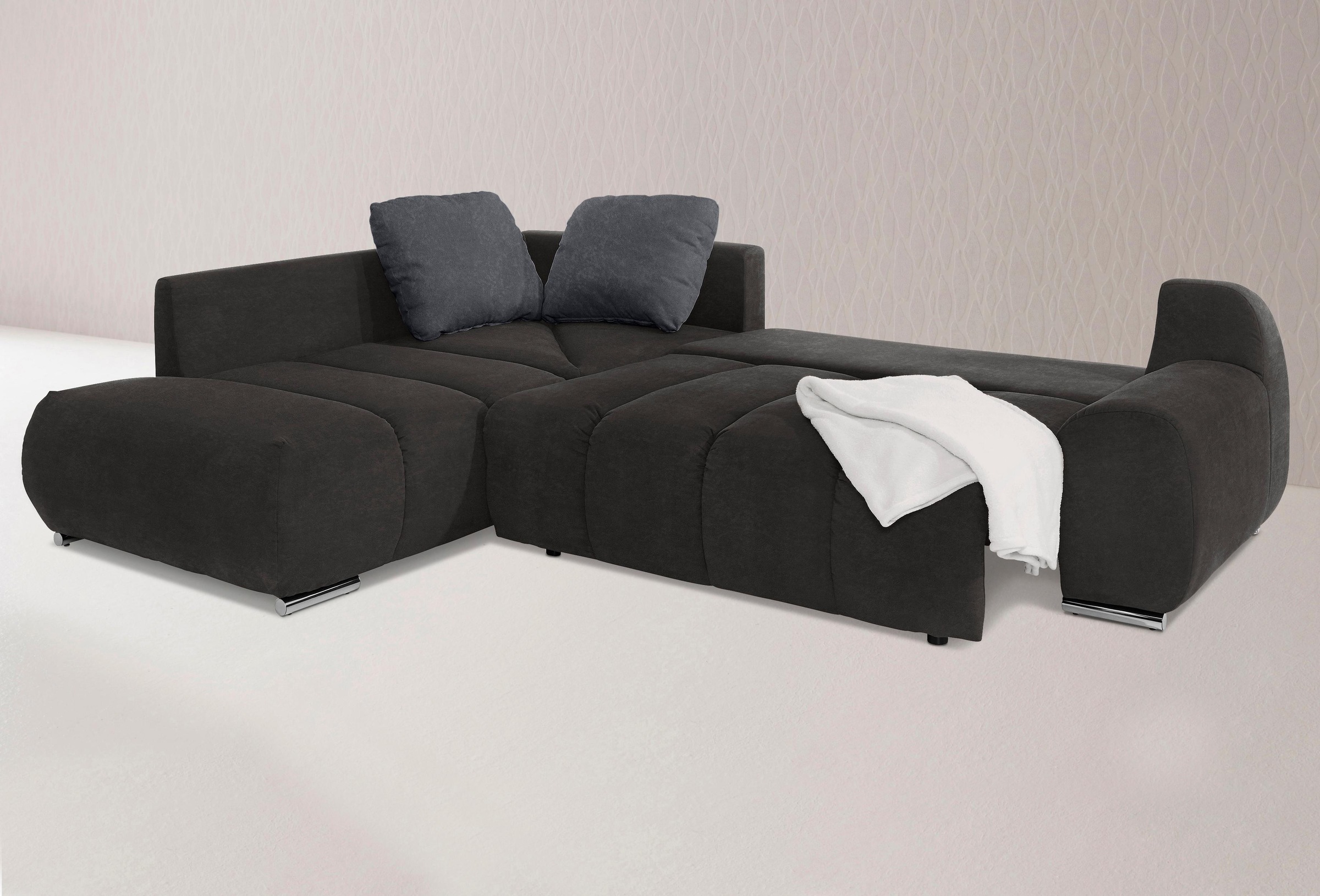 INOSIGN Ecksofa »Bono L-Form«, mit Ottomane, wahlweise mit Bettfunktion günstig online kaufen