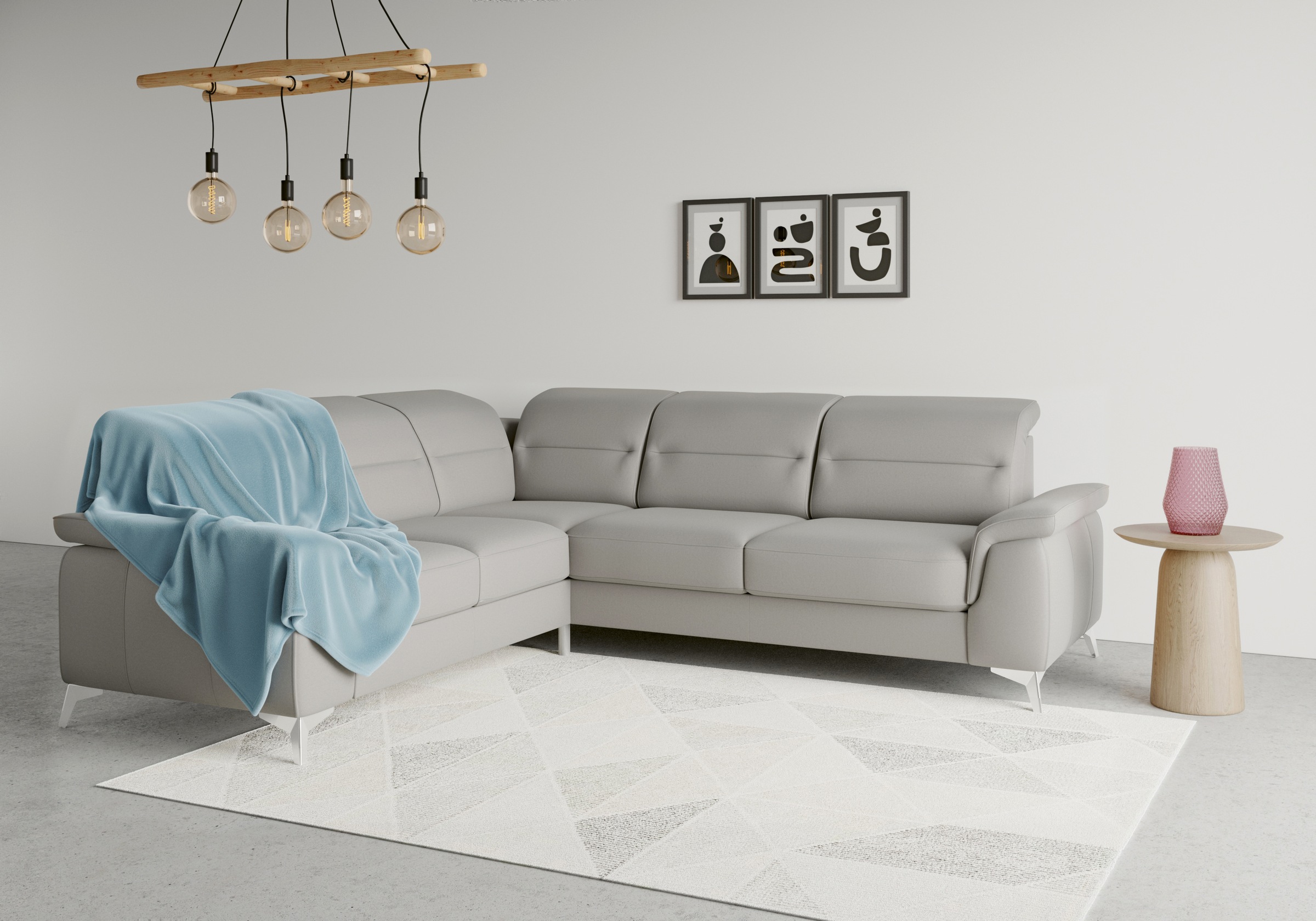 sit&more Ecksofa »Sinatra L-Form«, optional mit Kopfteilverstellung und Armteilfunktion