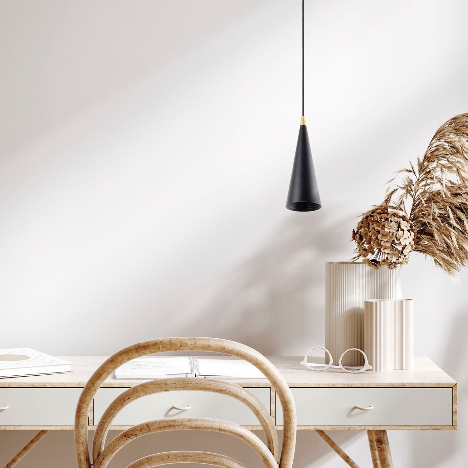 Paco Home Pendelleuchte »ROLLINA«, Leuchtmittel GU10 | ohne Leuchtmittel, Hängeleuchte Esszimmer Küchenlampe Metall Industrial Design GU10