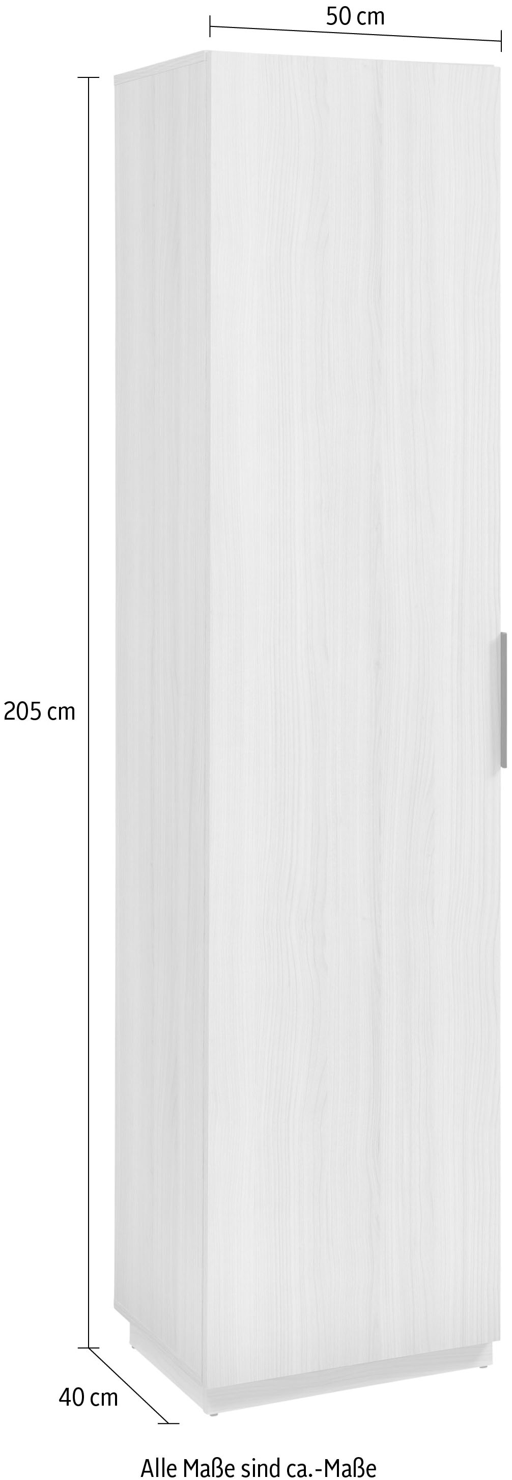 HBZ Garderobenschrank »Jimmy, Melaminbeschichtung, Griffleiste« 1 Stk. tlg. Breite 50cm, Griffleiste, Melaminbeschichtung