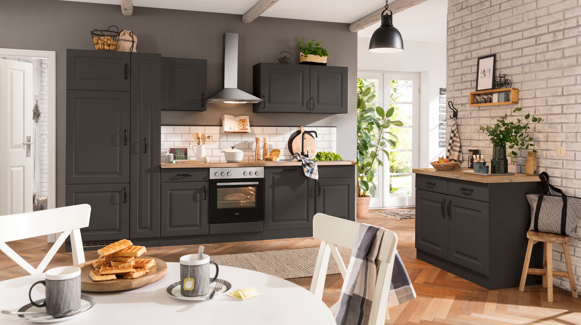 wiho Küchen Küchenzeile »Erla«, mit E-Geräten, Breite 310 cm online kaufen