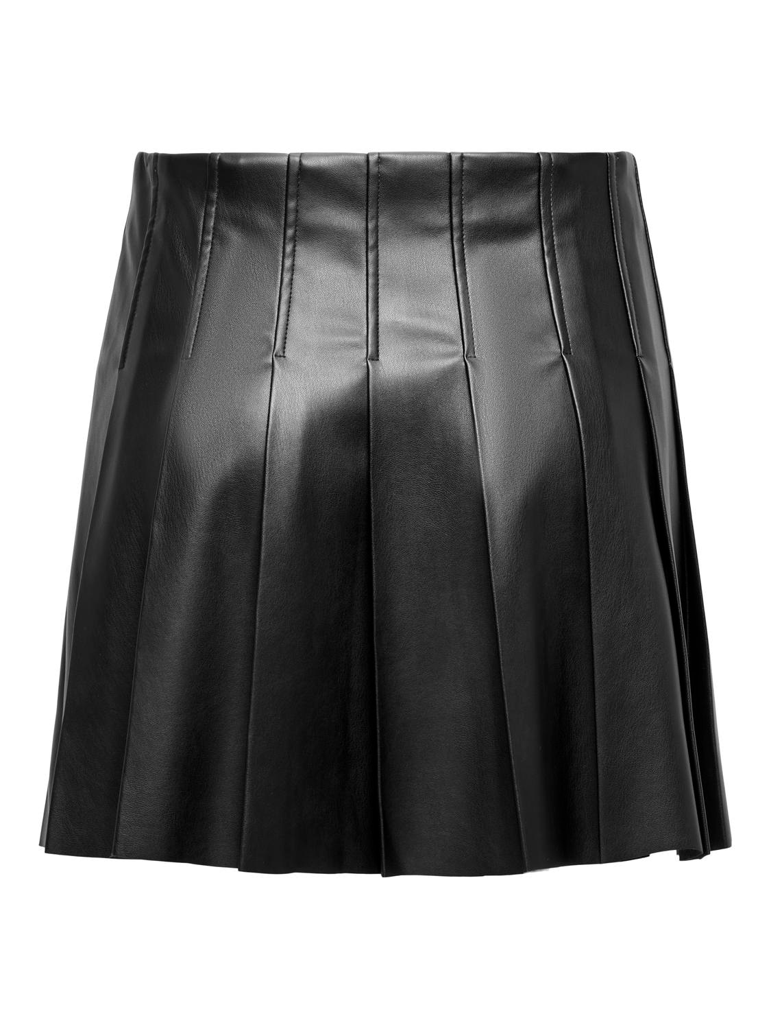 ONLY Lederimitatrock »ONLIZARA HW ZIP PLEAT FAUX LEA SKIRT PNT«