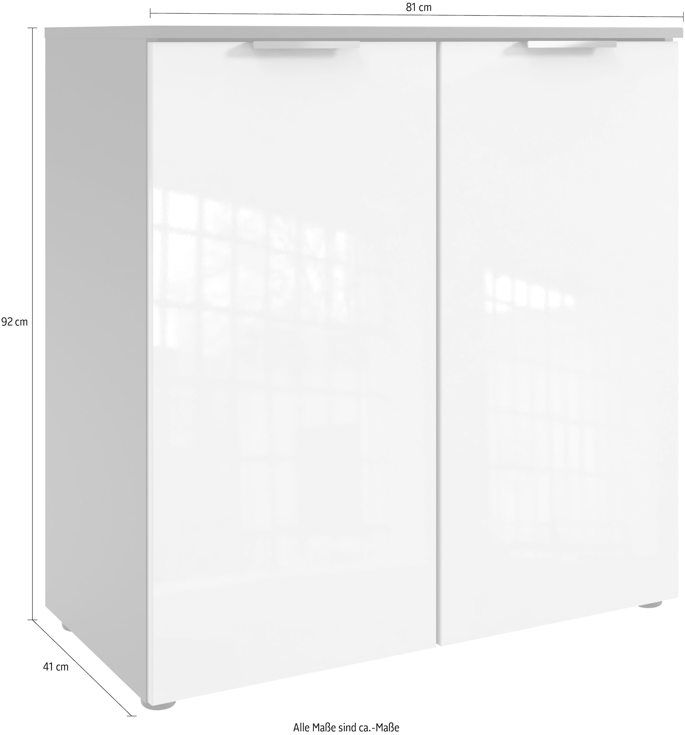 Wimex Kommode »level36 D by fresh to go«, 2-türig mit soft-close Funktion, 81cm breit, 92cm hoch