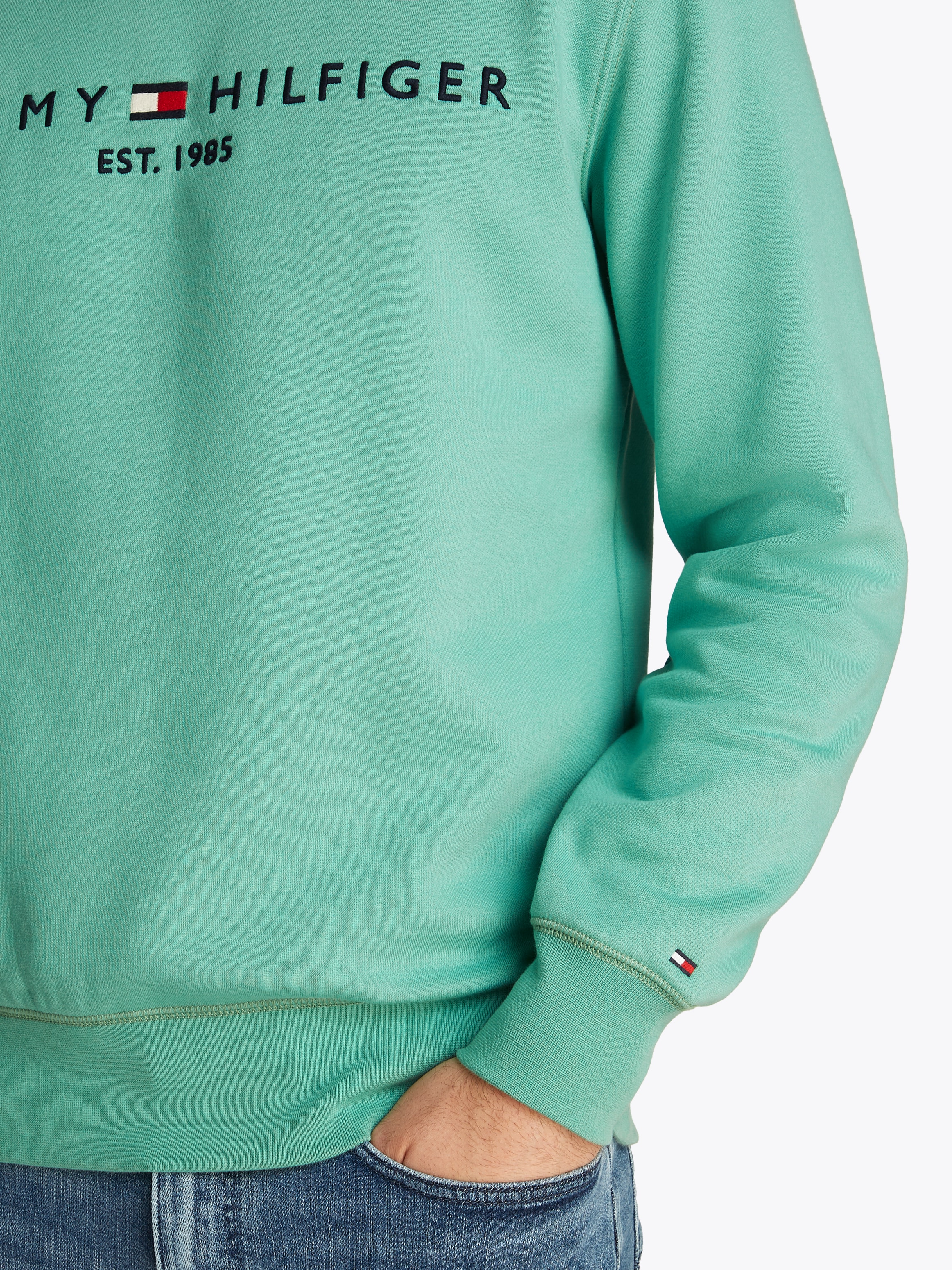 Tommy Hilfiger Sweatshirt »TOMMY LOGO SWEATSHIRT«, mit klassischem Rundhalsausschnitt